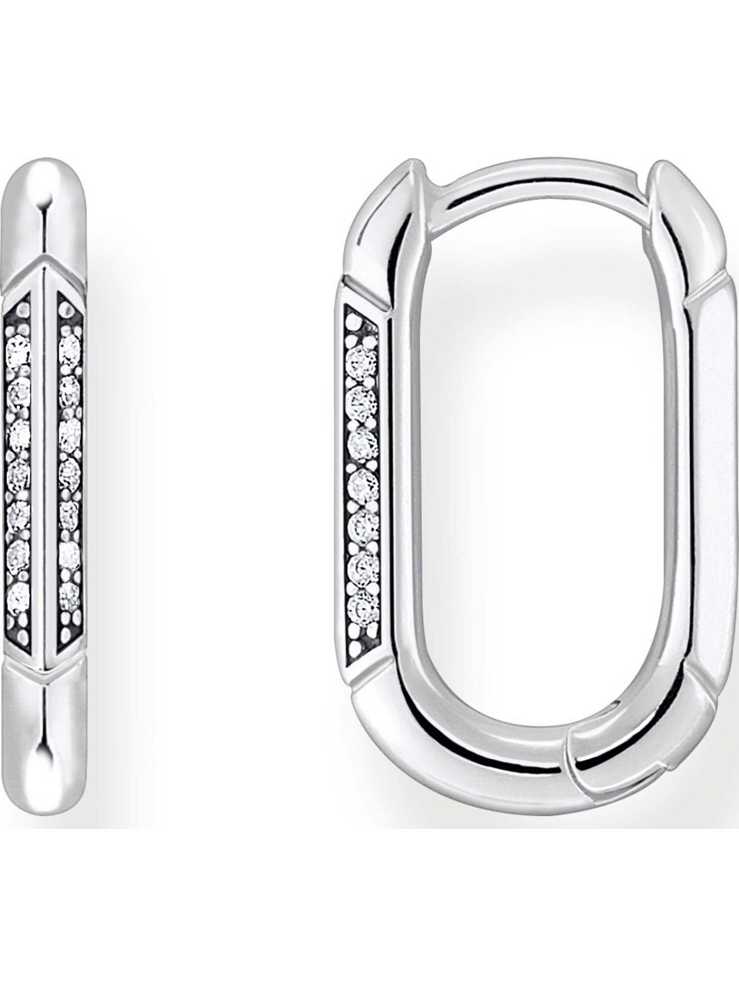 THOMAS SABO Paar Creolen Thomas Sabo Damen-Creolen 925er Silber Zirkonia (Paar), Sterling Silver