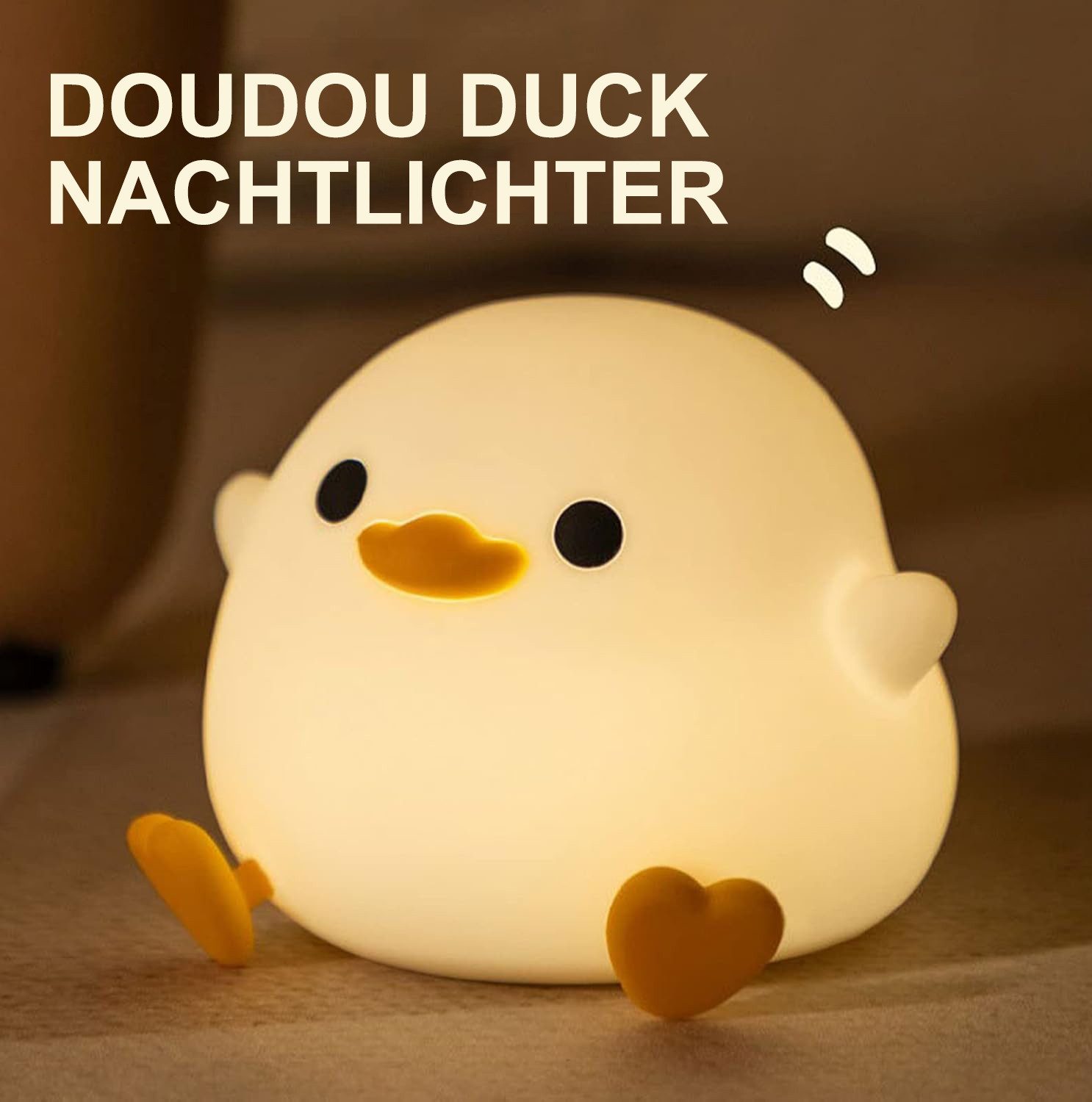 SinLaw LED Nachtlicht Enten Nachtlicht,Nachtlicht süße Tiere Silikon Kinder Nachtlicht, Dimmbar, Baby Tischlampe für Kinderzimmer Babyzimmer Deko