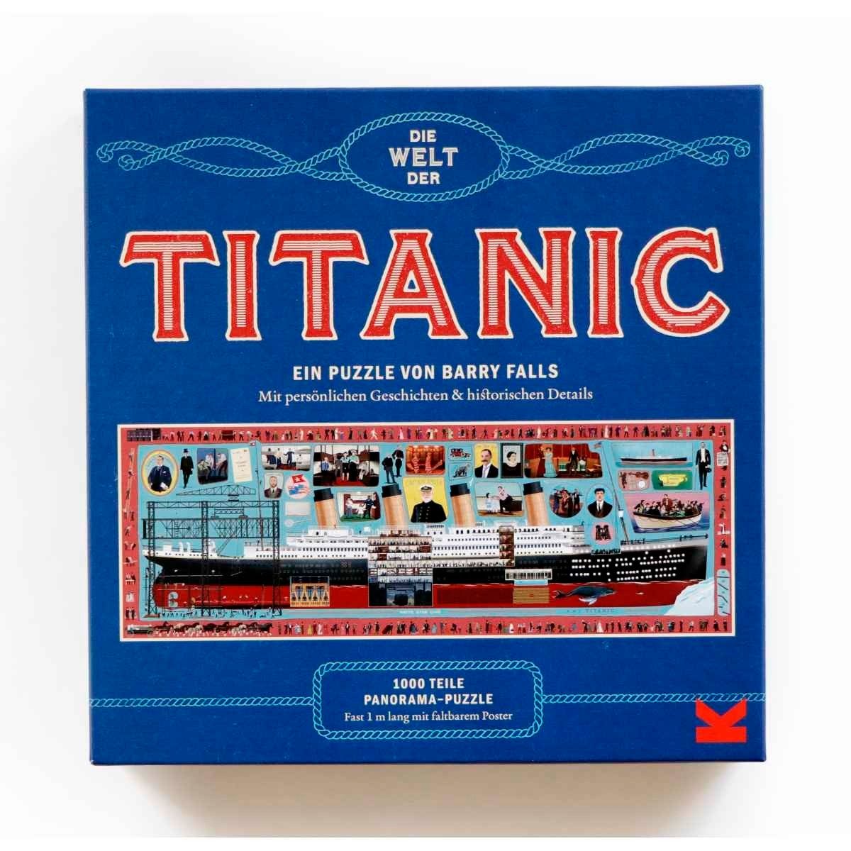 Laurence King Puzzle Die Welt der Titanic 1000 Teile Panorama Geschichte Bau Jungfernfahrt, 1000 Puzzleteile