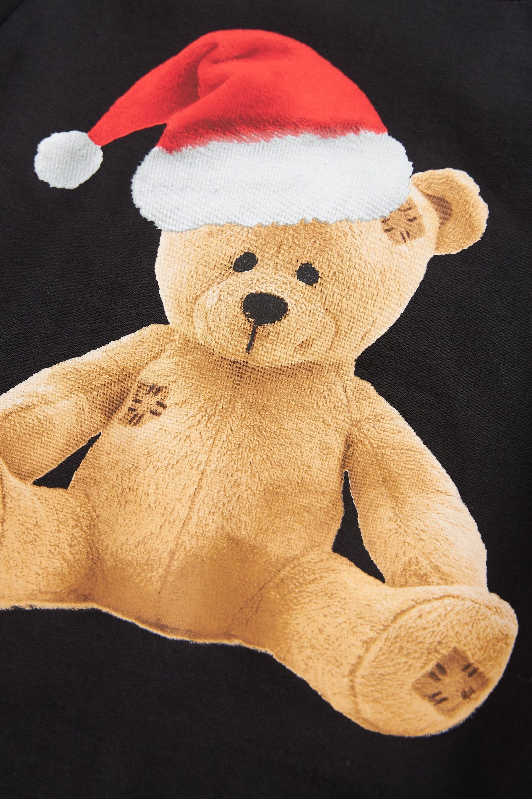 Bear Charcoal Langarmshirt Grey Langärmeliges Weihnachtsshirt Next (1-tlg)