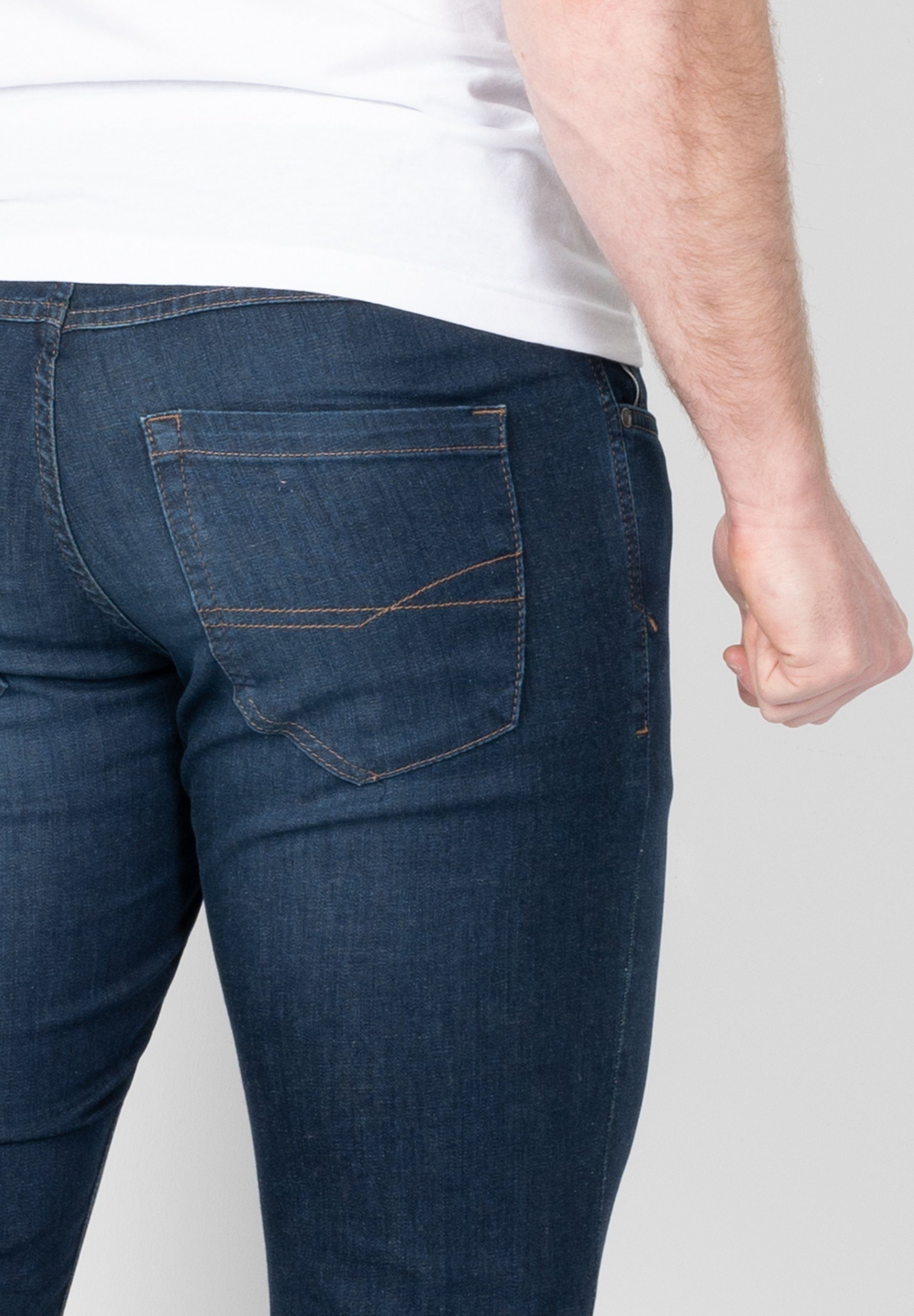 Fit Straight-Jeans dark SUNWILL Fitted Super blue in Stretch