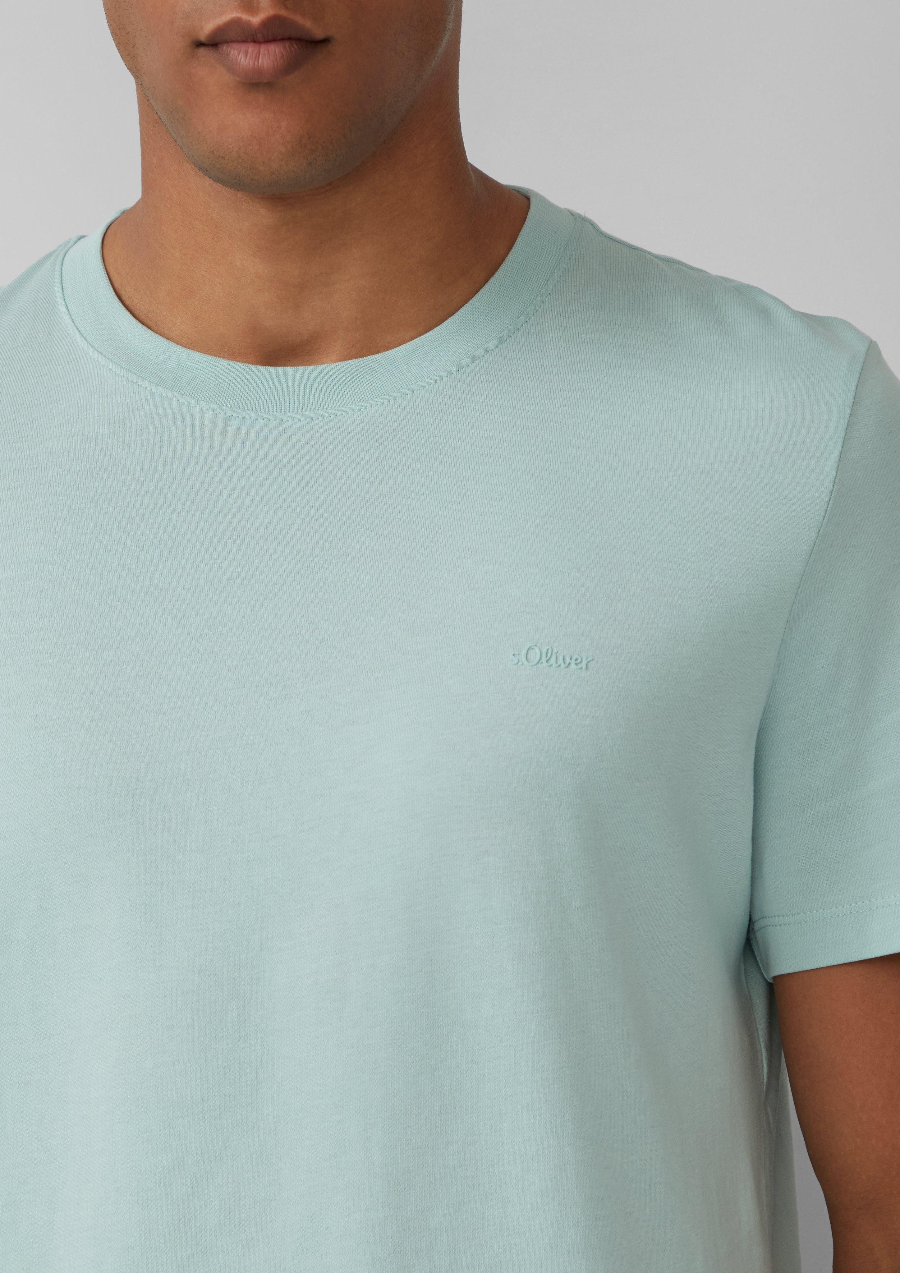s.Oliver Kurzarmshirt Baumwoll-T-Shirt mit Logo-Print günstig online kaufen