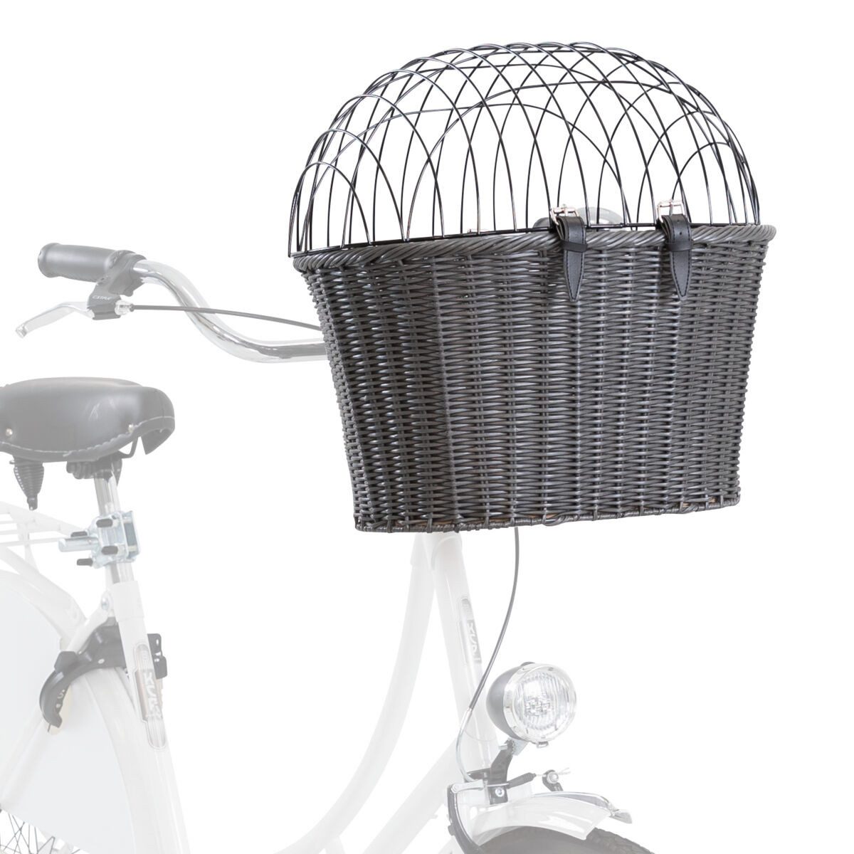 TRIXIE Tierfahrradkorb Hundefahrradkorb vorne aus Polyrattan - anthrazit - günstig online kaufen
