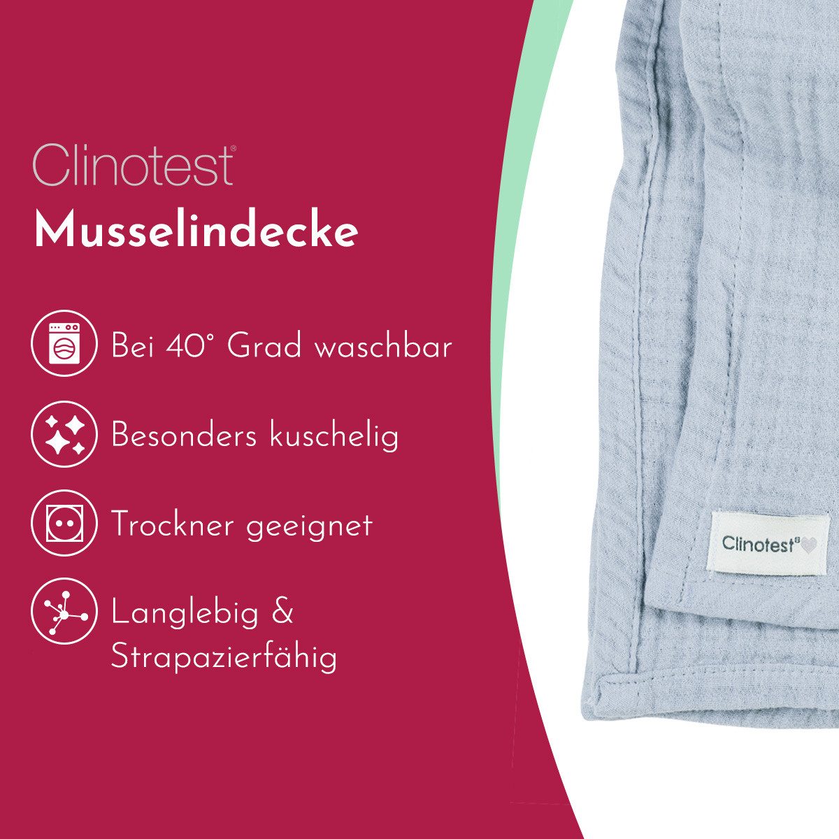 Babydecke Musselintuch für Babys 80x80cm, 100% günstig online kaufen