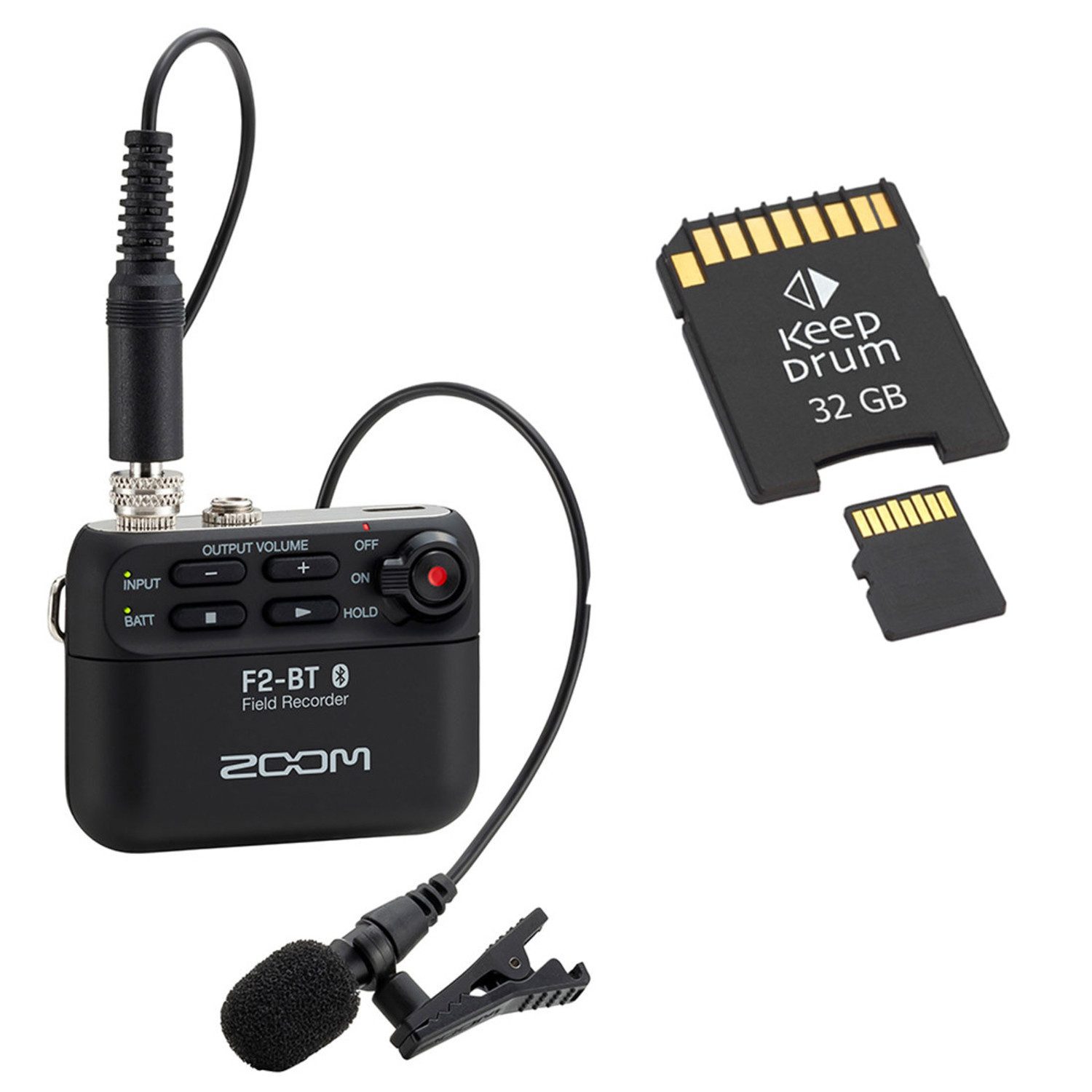 Zoom Audio Zoom F2-BT Bluetooth Field-Recorder mit SD-Karte Digitales Aufnahmegerät (mit Speicherkarte)