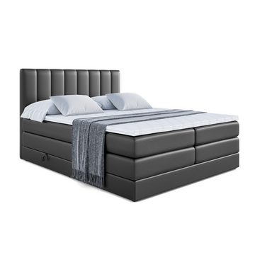 ALTDECOR Boxspringbett OTTA KING (Multipocket-Matratze H4 und H3 Matratze Bonellfederung Topper Kopfteil)