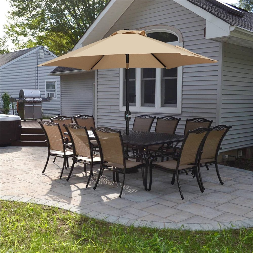 Yaheetech Sonnenschirm Φ 226/269/294 cm, Gartenschirm günstig online kaufen