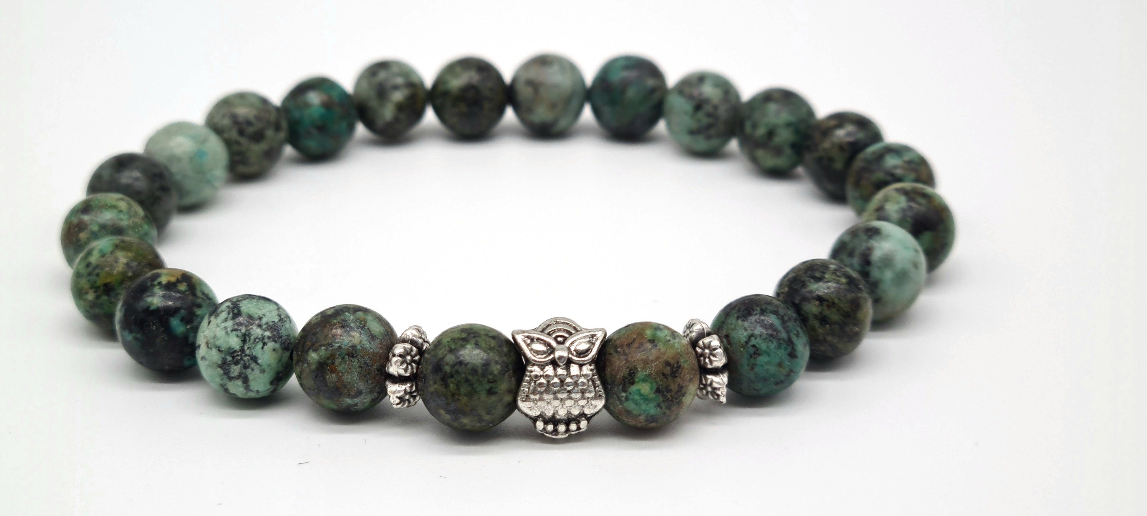 Armband Afrikanischer Türkis Eule Perlenarmband