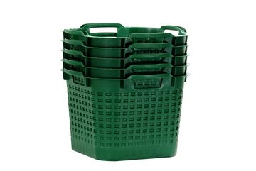 GREENLIFE® Aufbewahrungskorb GreenLife Uni-Korb 25 kg, 10 Stück, drehstapelbar, grün