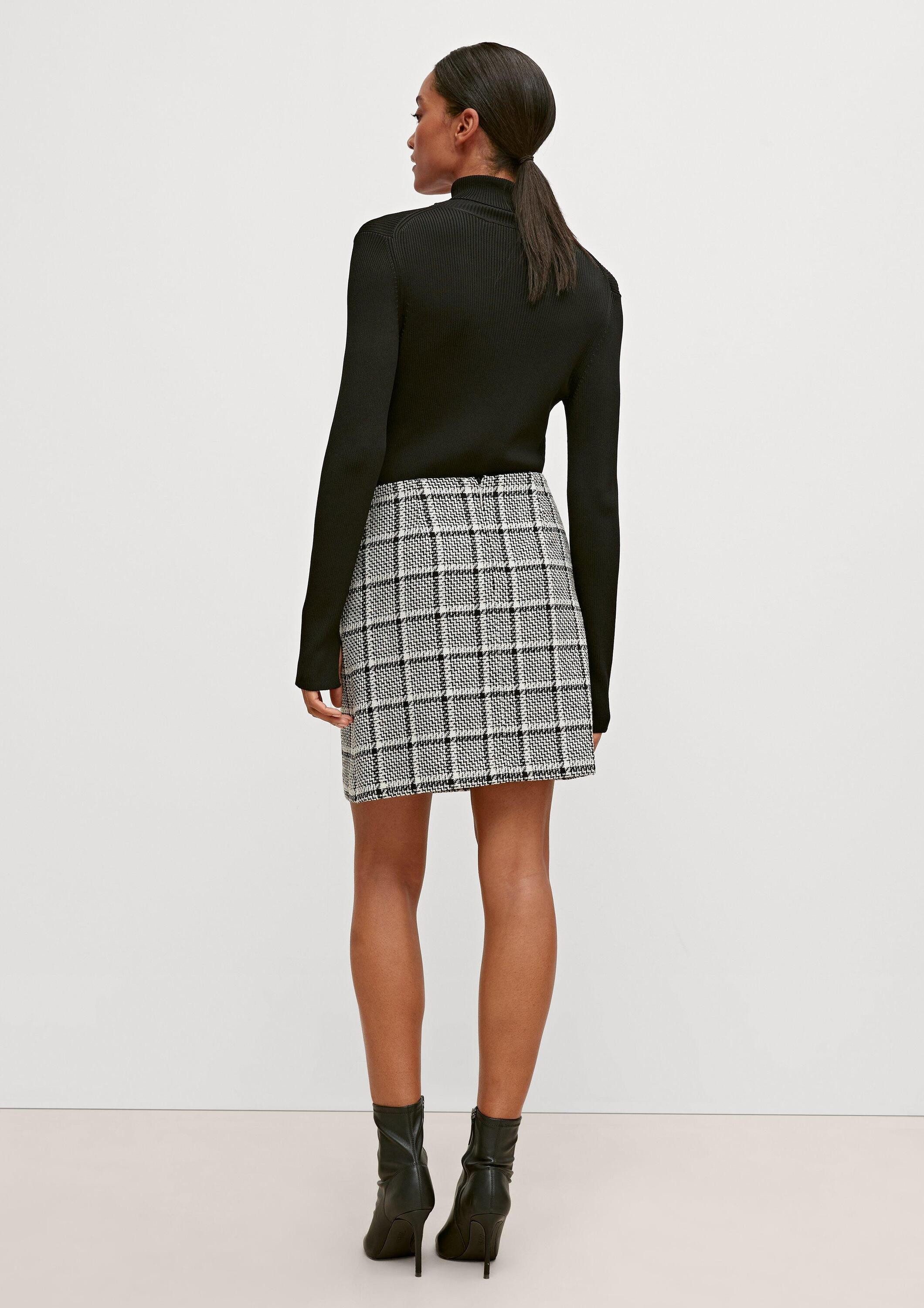 comma Minirock Rock Rock mit Strukturmuster