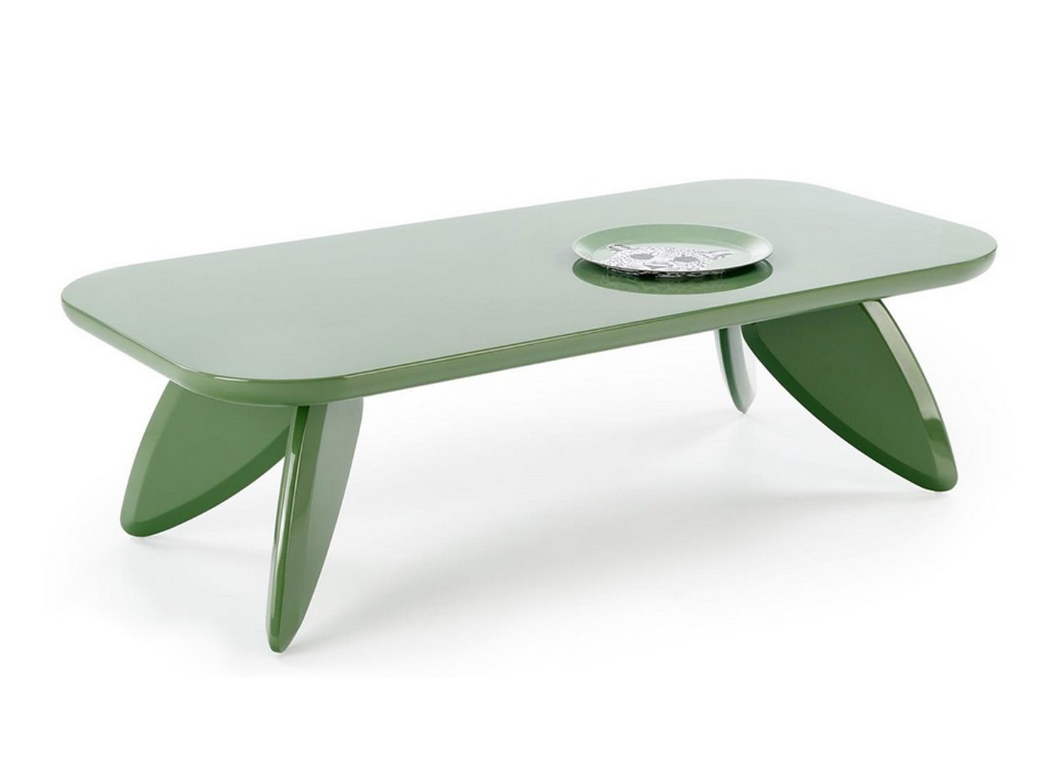 Feldmann-Wohnen Couchtisch Soraya (rechteckige Tischplatte, 1-St., moderne Optik, Hochglanz), Grün Hochglanz, 120x80x36cm