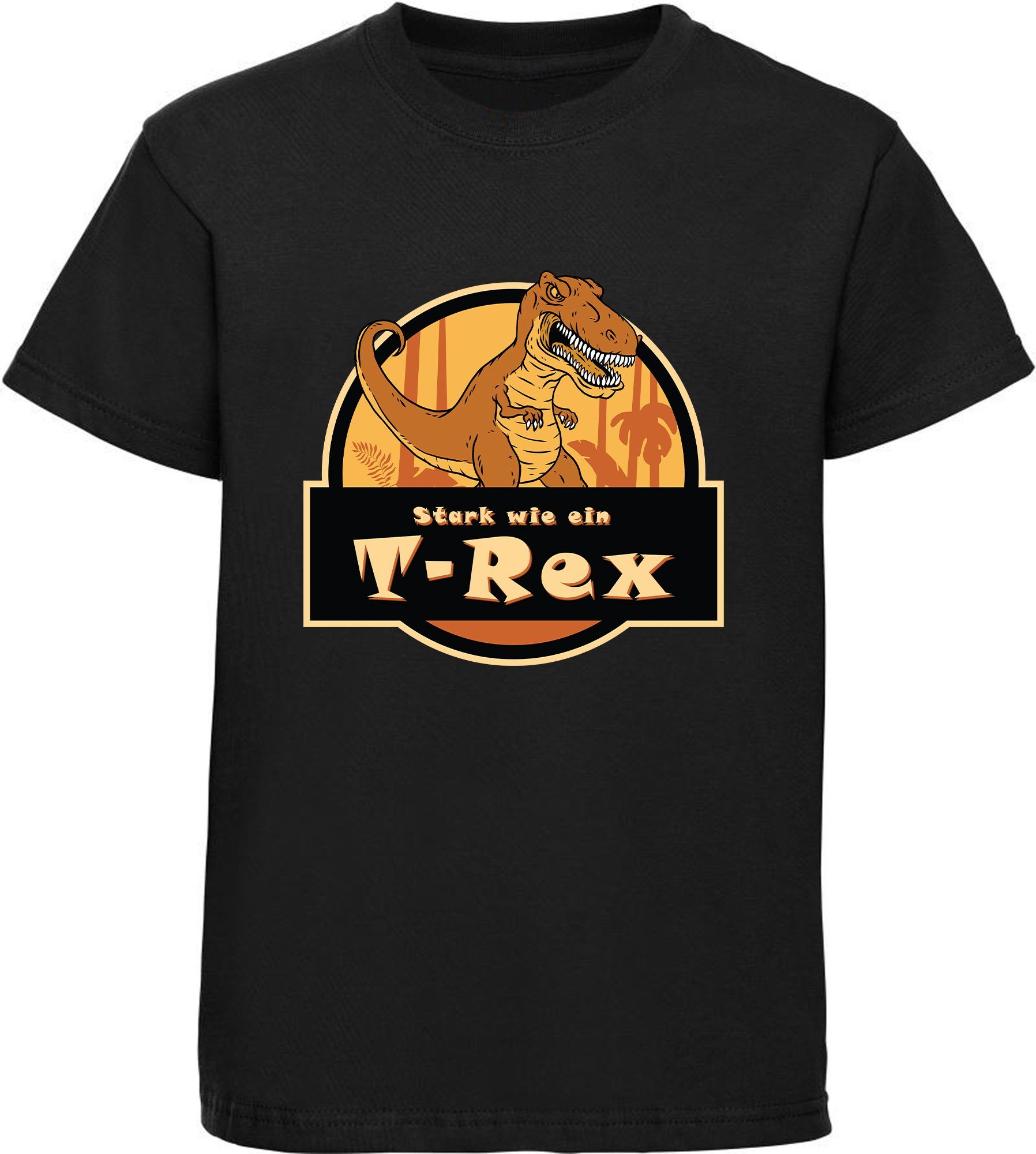 Print-Shirt bedrucktes Kinder T-Shirt - Stark wie ein T-Rex