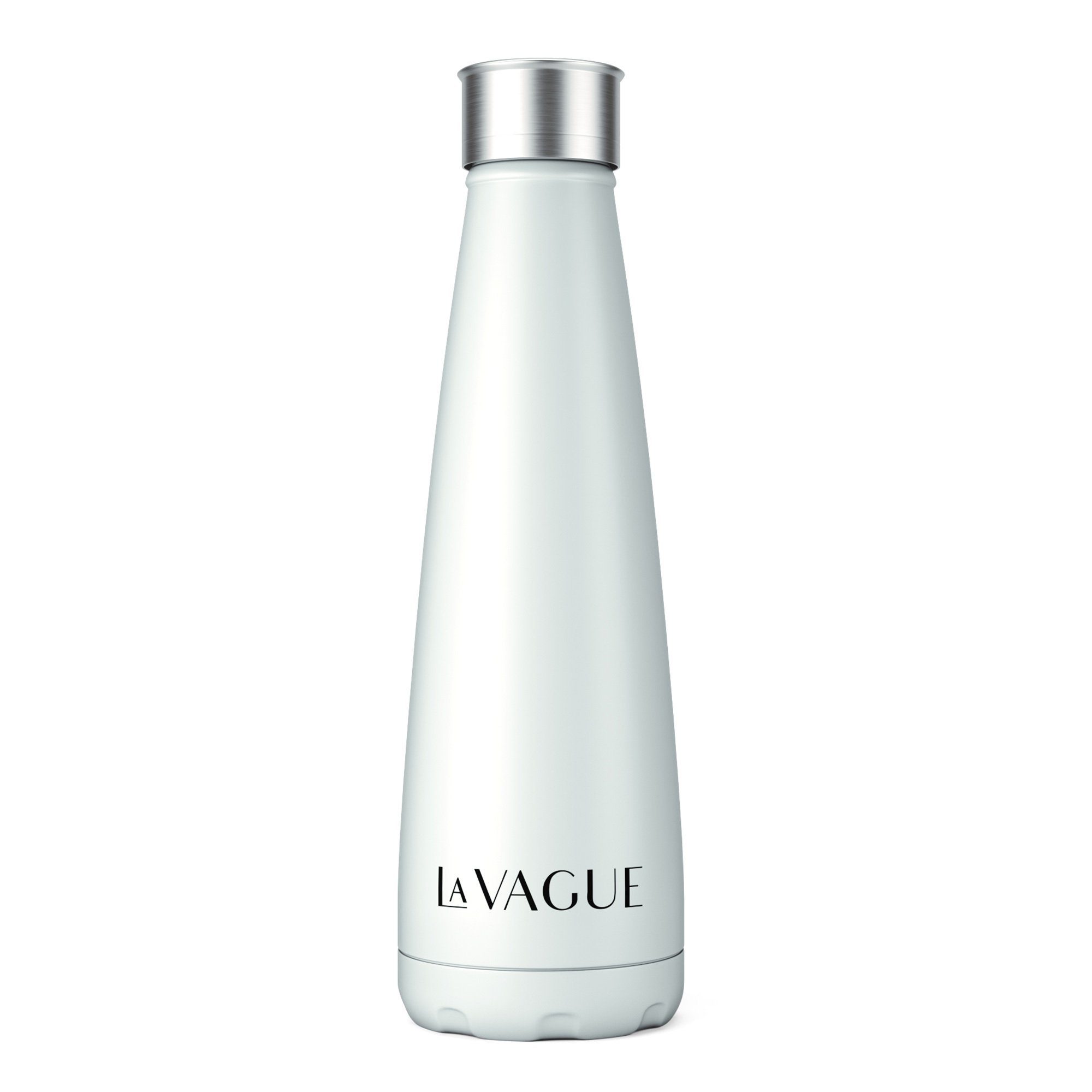 LA VAGUE Isolierflasche GRAVITY edelstahl-isolierflasche, Doppelwandige Wasserflasche aus Edelstahl weiß