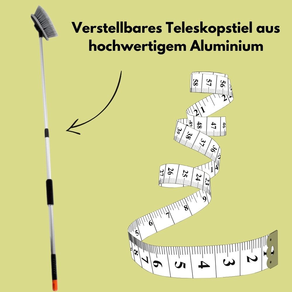 GarPet Autowaschbürste 2er Set Autowaschbürste Teleskop Stiel Waschbürste Auto 80-130cm – Bild 5 von 5