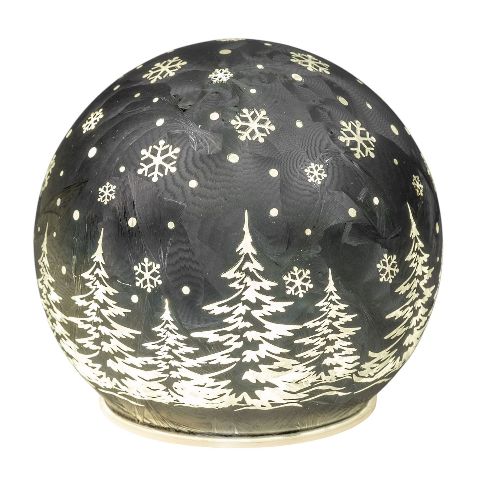 formano LED Dekolicht Glas-Kugel Frosty Eisgrau 15 cm Timer 6h/18h Weihnach günstig online kaufen