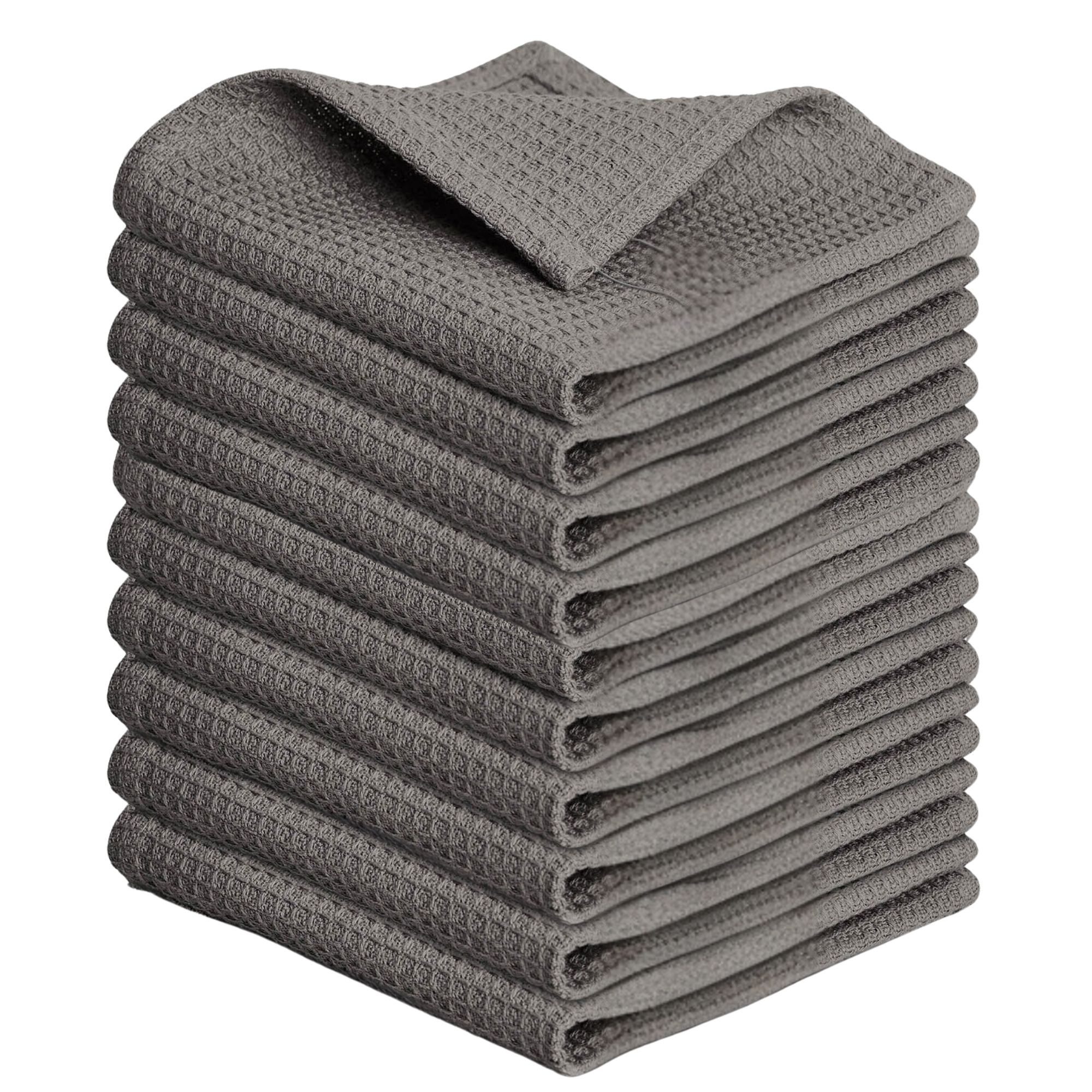 Blumtal Geschirrtuch Set 50x70 oder 30x30 cm, 100% Baumwolle, (10-tlg), Saugfähig, schnell trocknend, waschbar, 100% Baumwolle