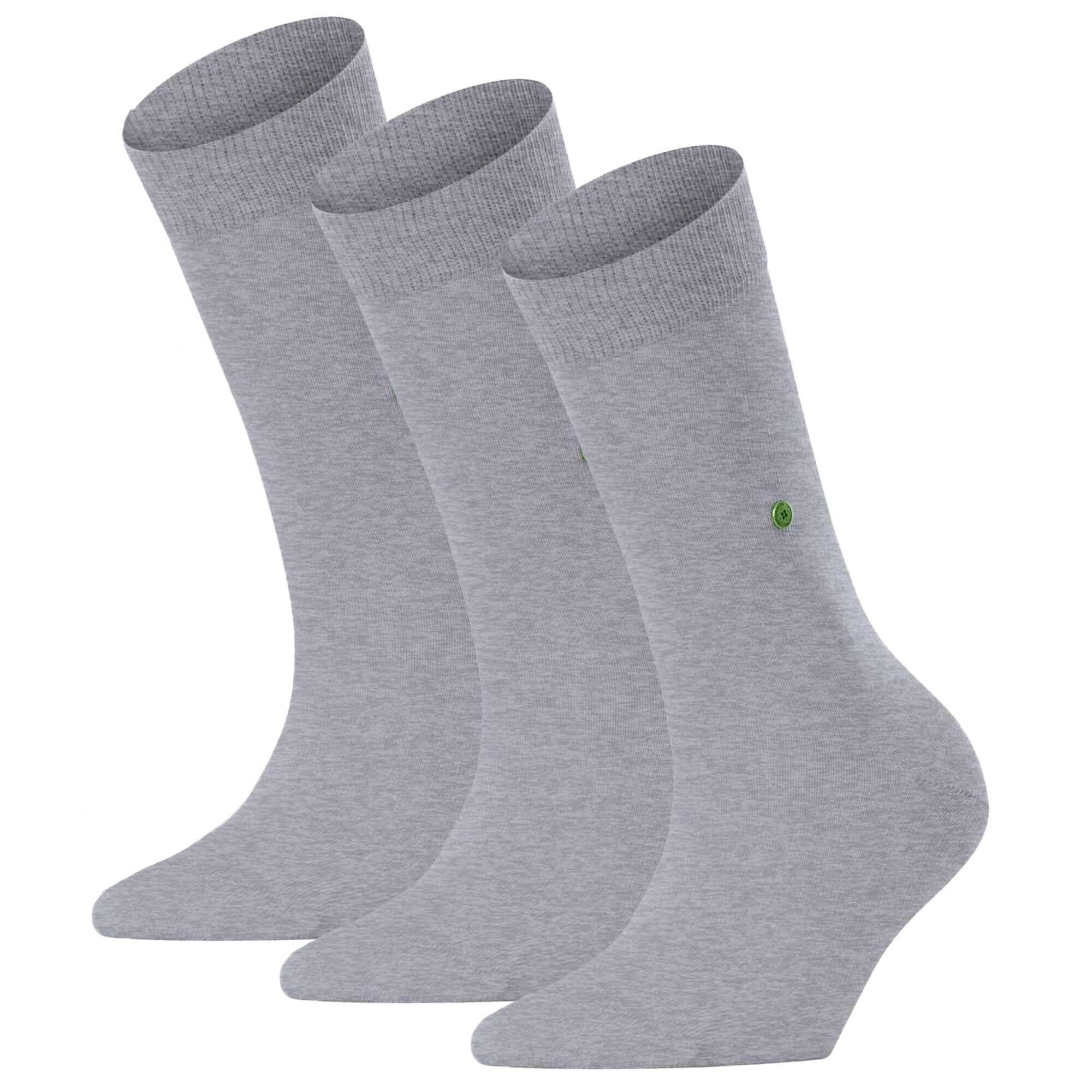Grau LADY Socken - Damen Kurzstrumpf, Onesize 3er Kurzsocken Pack Burlington