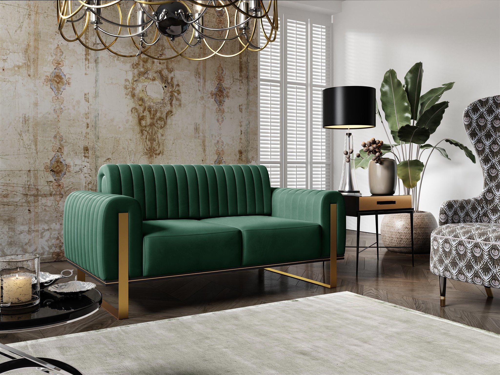 Fun Möbel 2-Sitzer Sofa Designersofa VALERIE günstig online kaufen