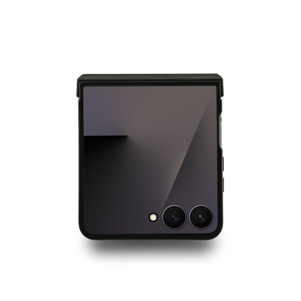 KARL LAGERFELD Handyhülle Galaxy Z Flip7 MagSafe Kunstleder schwarz 6,9 Zoll, Kantenschutz