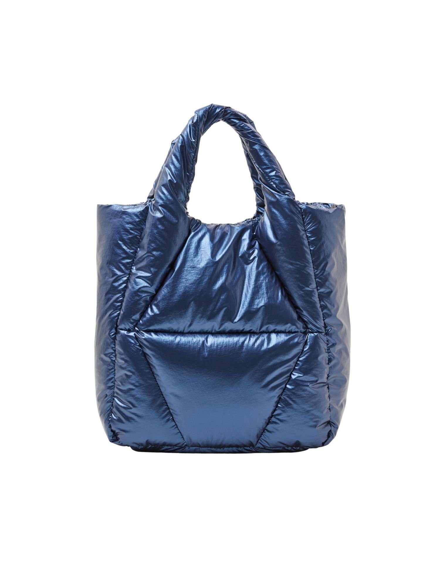 Esprit Schultertasche Gesteppte Tote Bag in Metallic-Optik