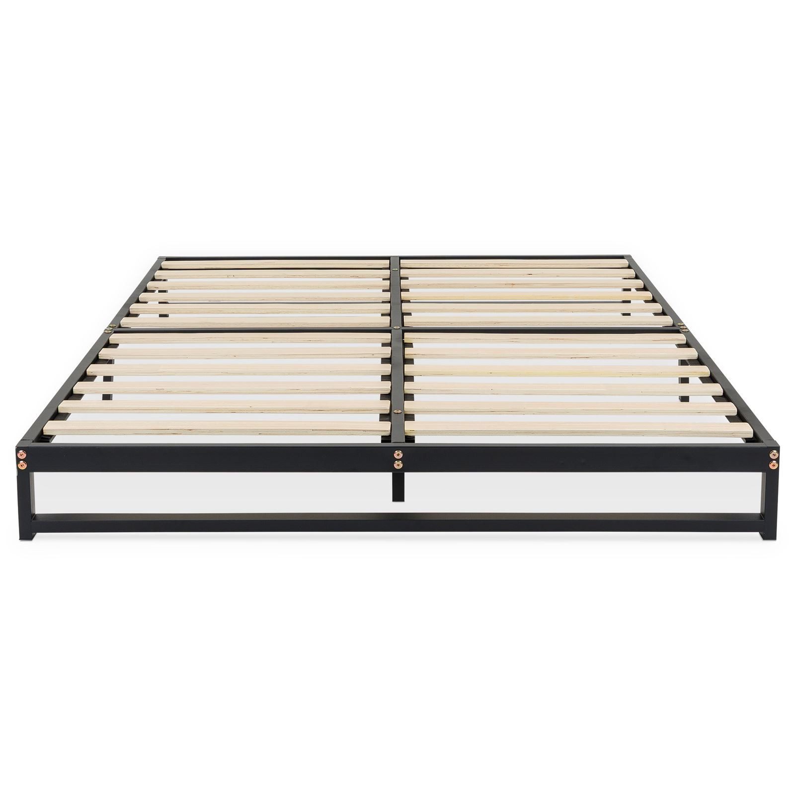 IDIMEX Futonbett MITI, Bettgestell 140x190 cm aus Metall mit Lattenrost Schwarz