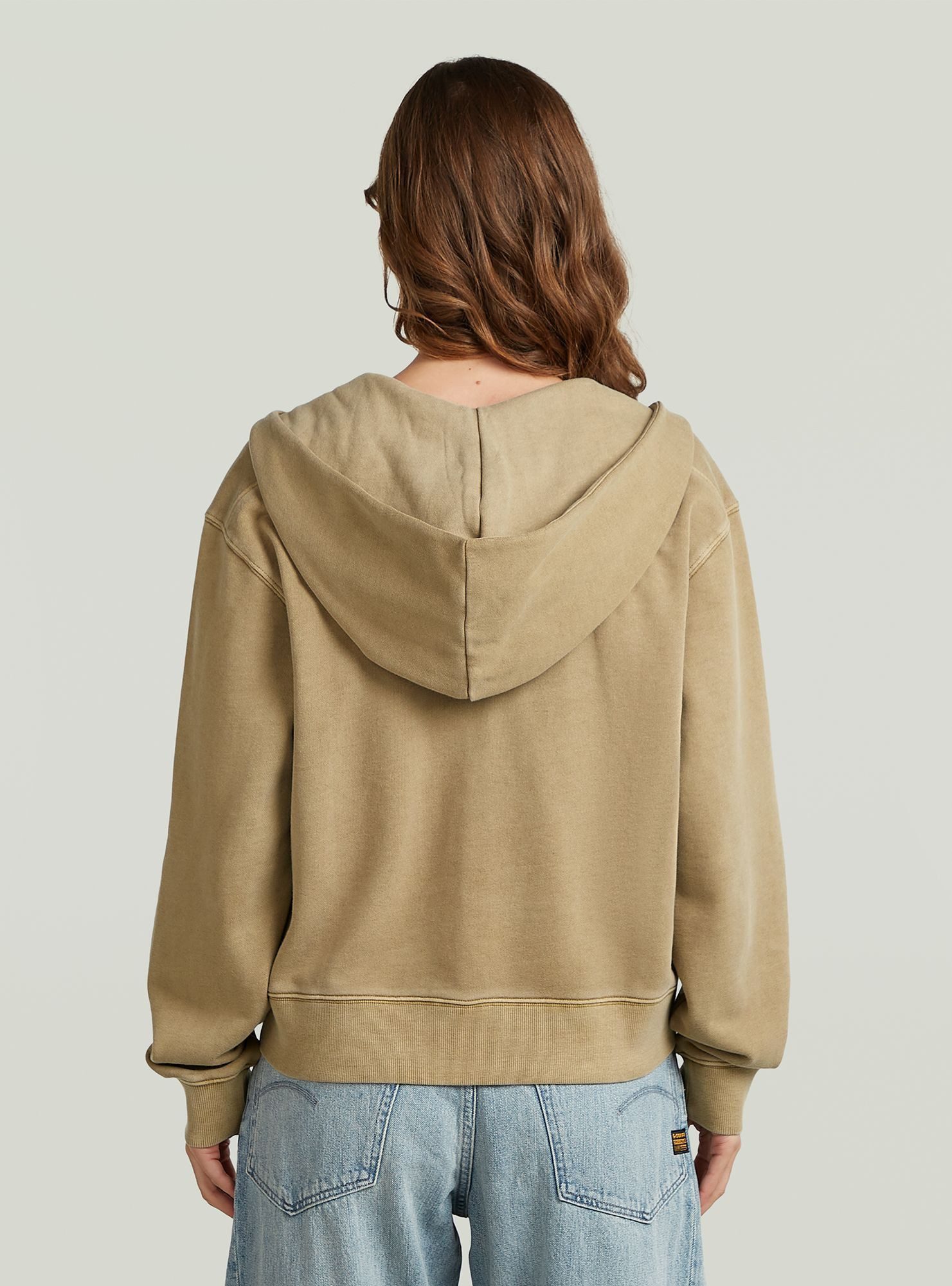 G-STAR Longpullover Washed Hoodie Zip Relaxed Sweatshirt