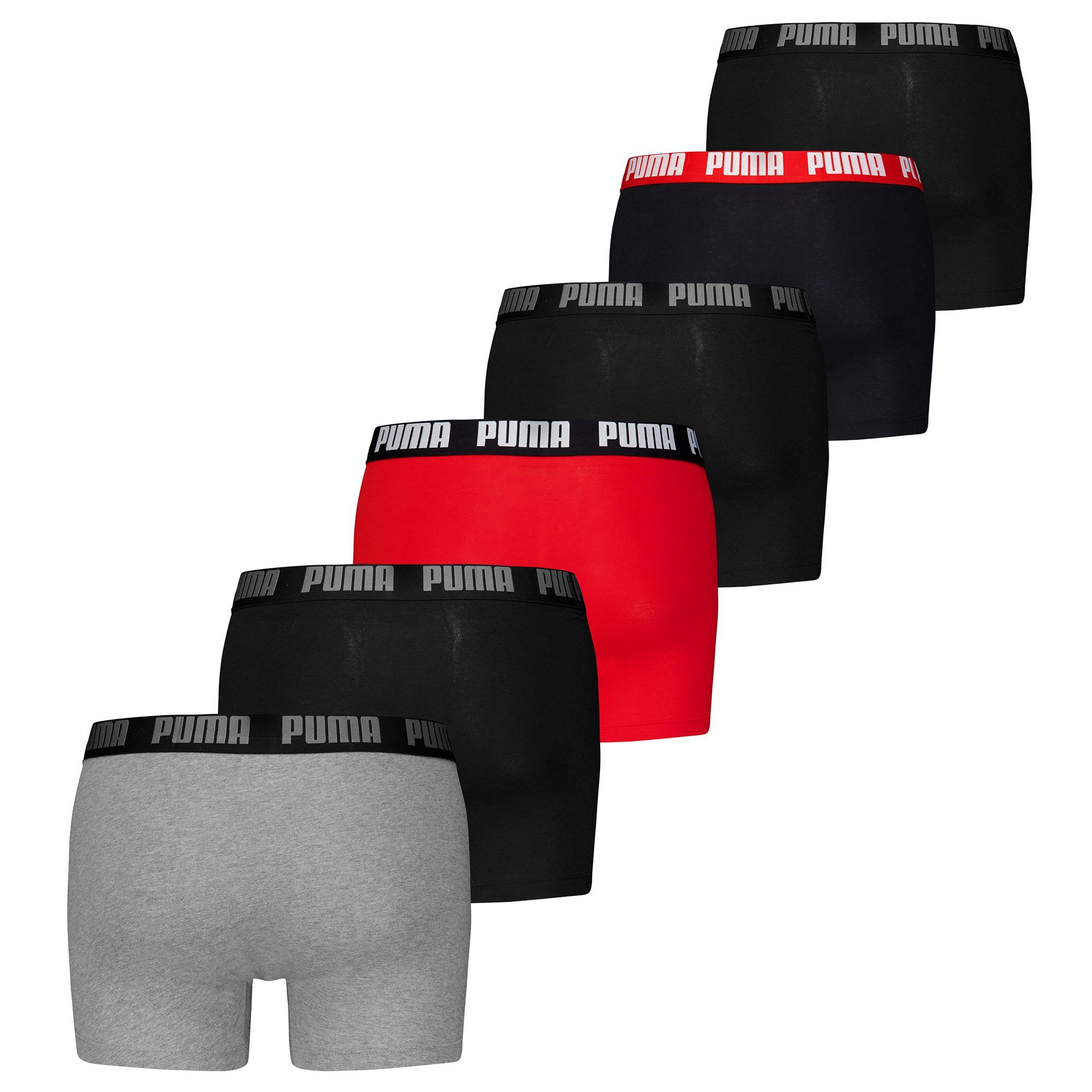 PUMA Boxer Herren Boxershort 6er Pack Baumwolle (Packung, 6er Pack)