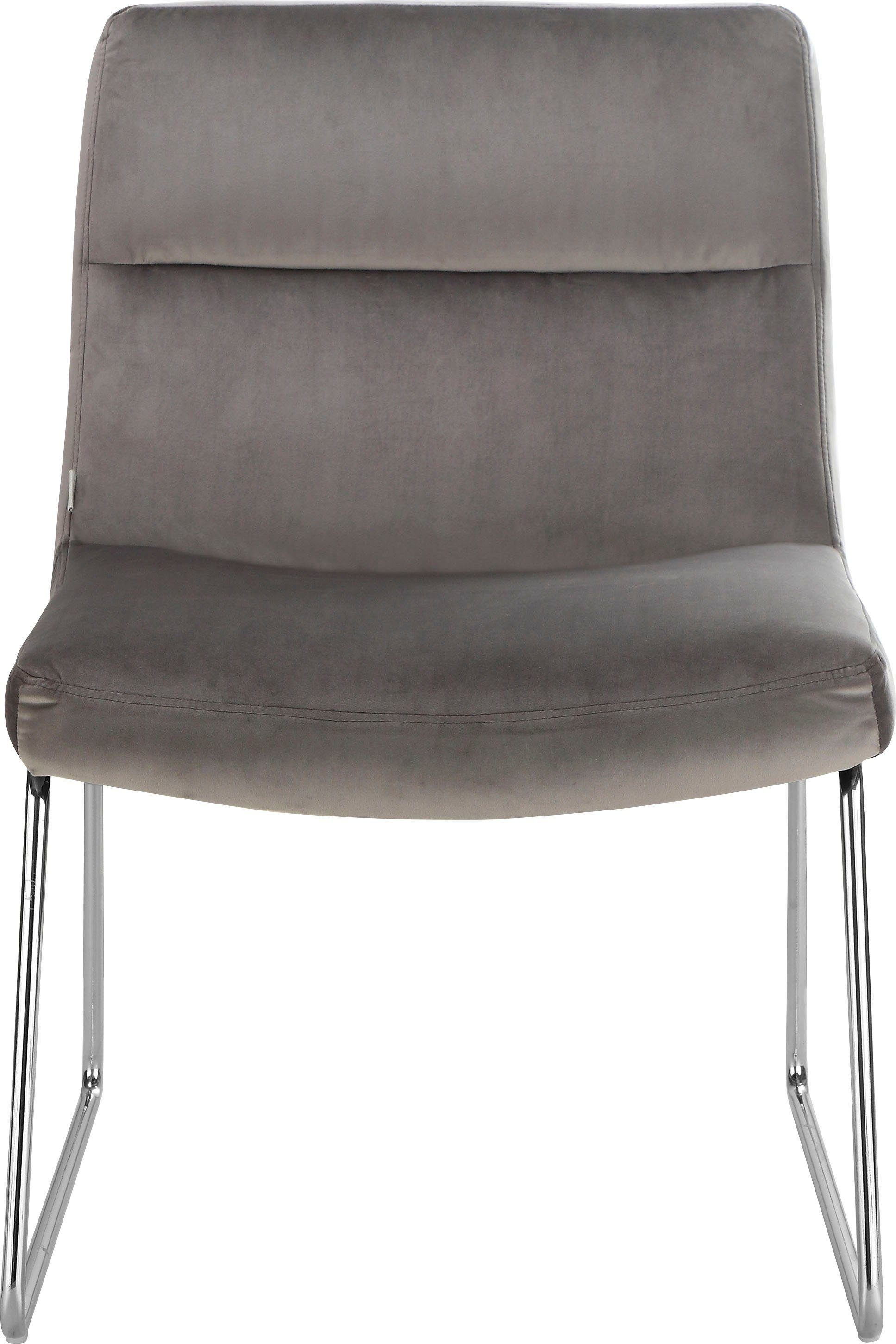 Home affaire Sessel Gil, Loungesessel Wohnzimmer, Samtvelours Bezug, in drei Farbvarianten, Sitzhöhe 47,5 cm