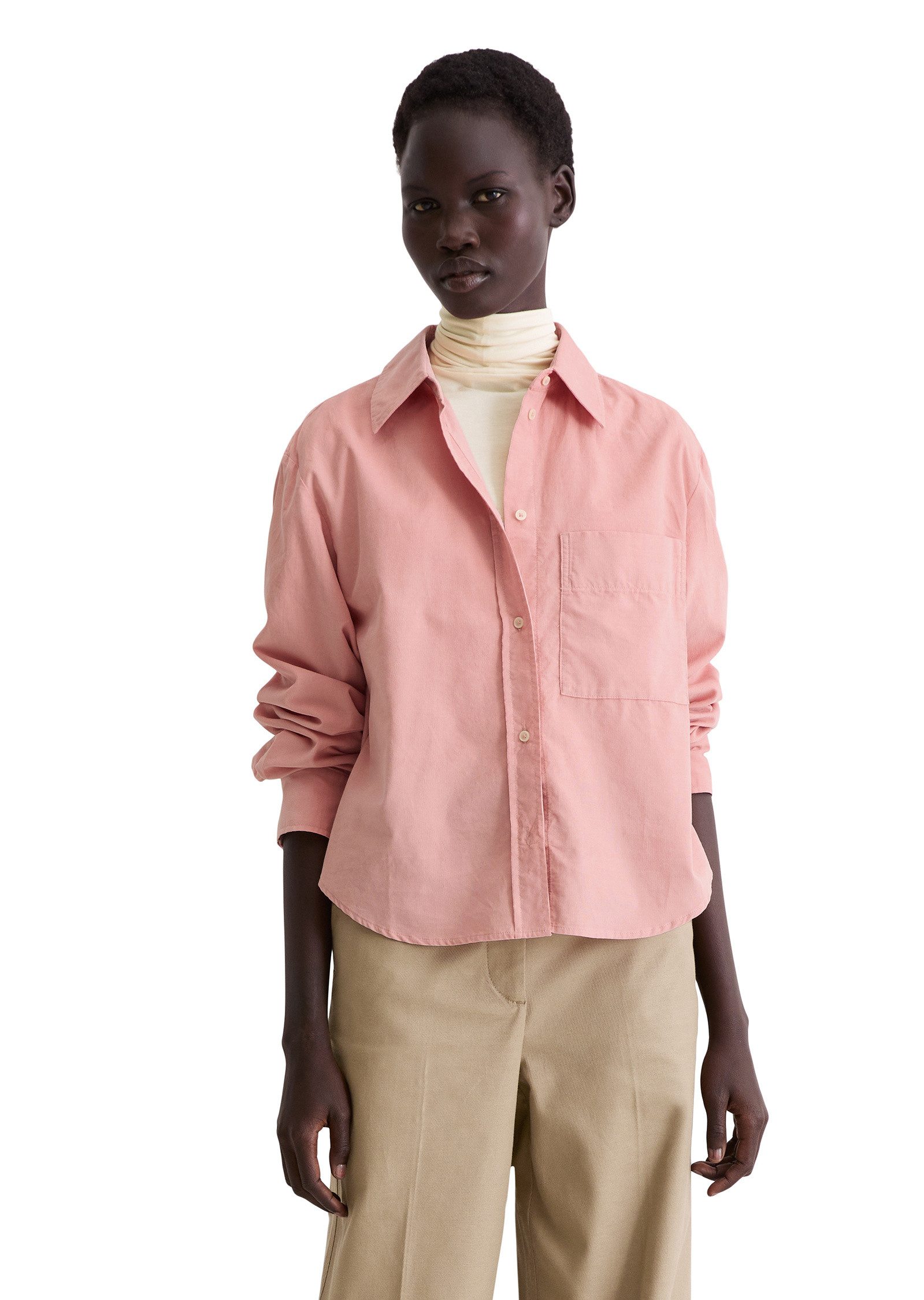 Marc O'Polo Langarmbluse aus softem Baumwolle-Lyocell-Mix