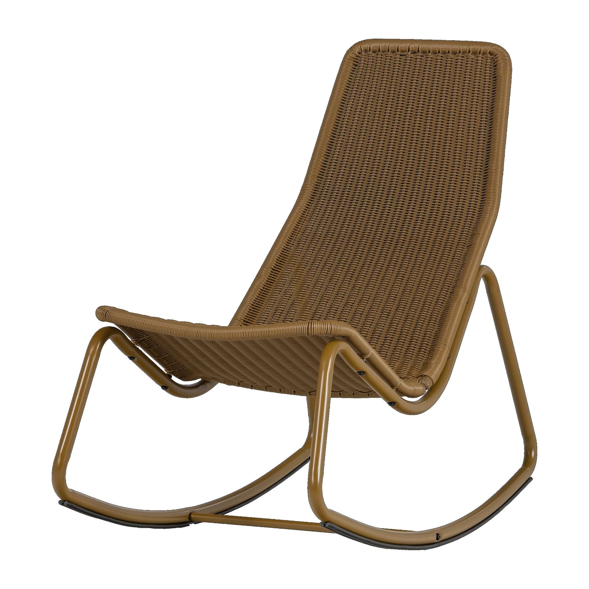 WOOOD Schaukelstuhl Retro Tom Outdoor Metallgestell