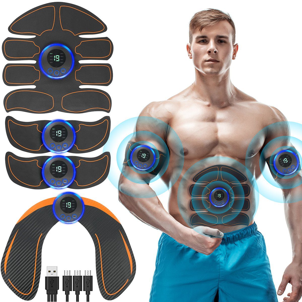 LifeImpree EMS-Gerät Bauchtrainer, EMS Trainingsgerät ABS  Bauchmuskeltrainer für Männer und Frauen