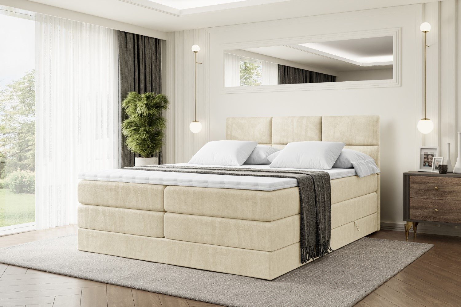 ALTDECOR Boxspringbett OHIO KING (Multipocket-Matratze H4, günstig online kaufen