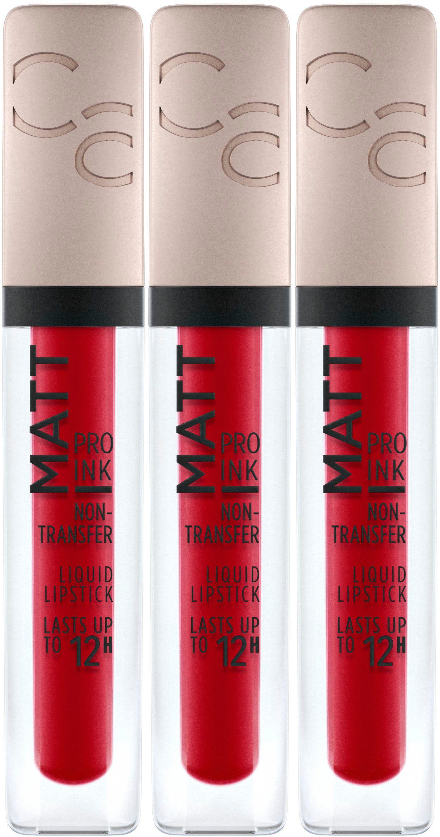 Catrice Lippenstift Matt Pro Ink Non-Transfer Liquid Lipstick, 3-tlg., mit mattem Finish