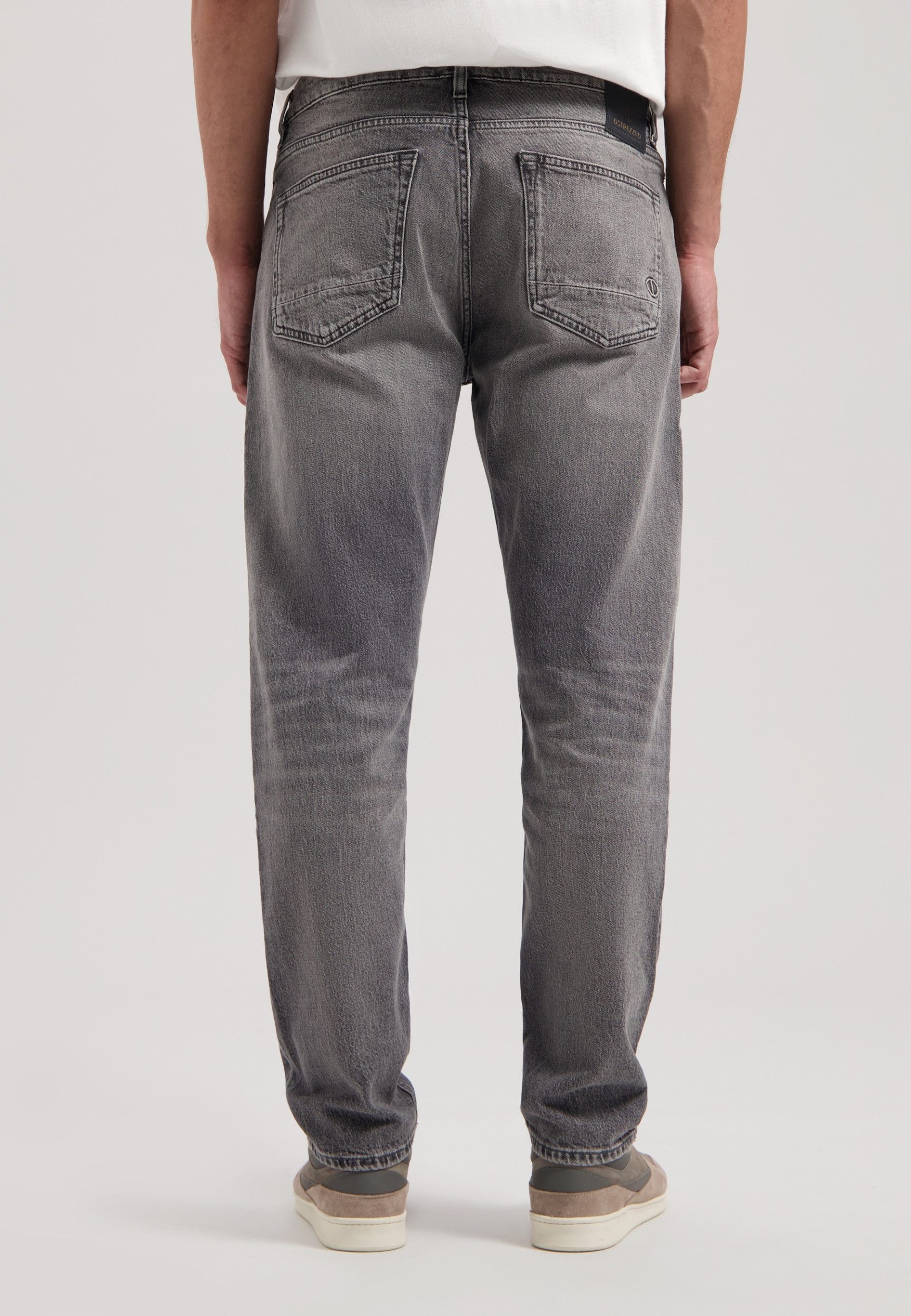 Dstrezzed Loose-fit-Jeans – Stone-Wash Jeans in Polar Grey