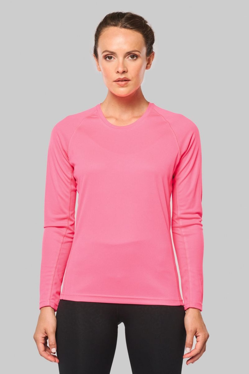 Proact Trainingsshirt Damen Basic Sport Funktionsshirt Langarm