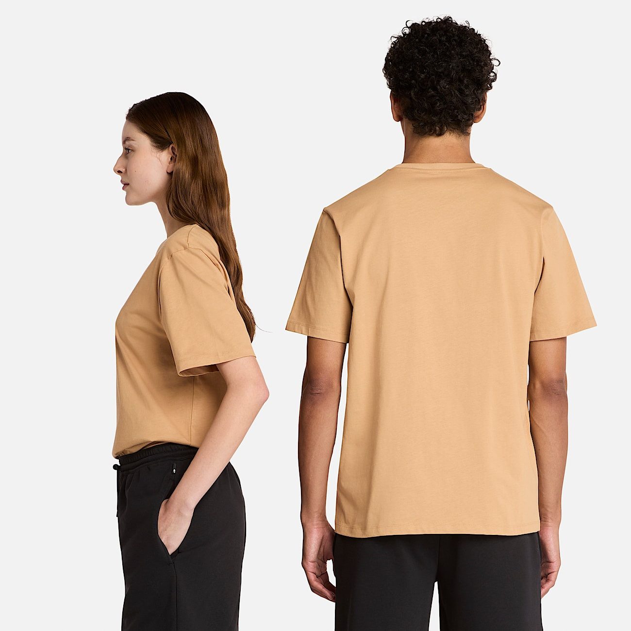 Timberland T-Shirt Print Stack Logo Short Sleeve Tee Kurzarm-Design, mit Rundhalsausschnitt mit Rippbündchen, aus Baumwolle