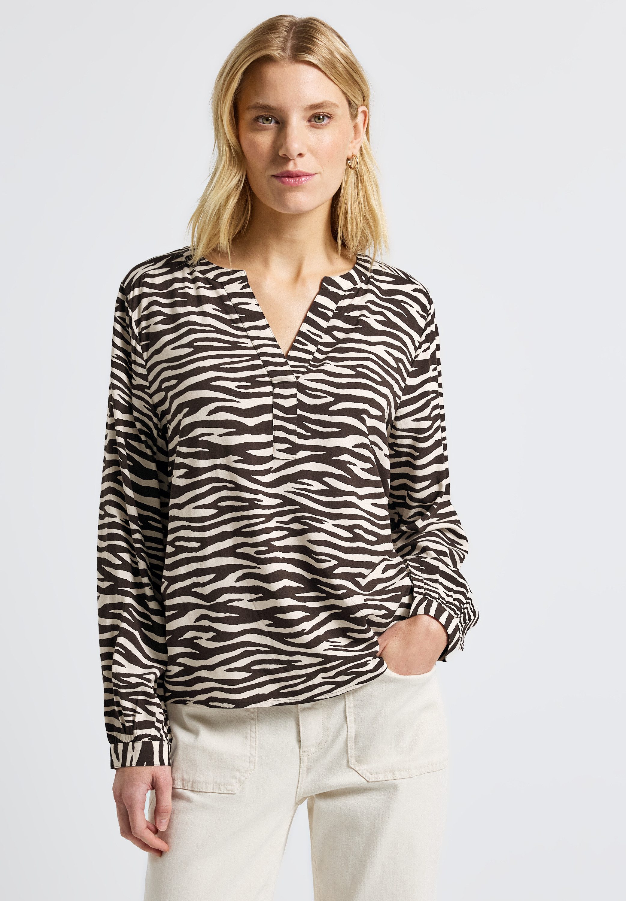 STREET ONE Langarmbluse aus softer Viskose