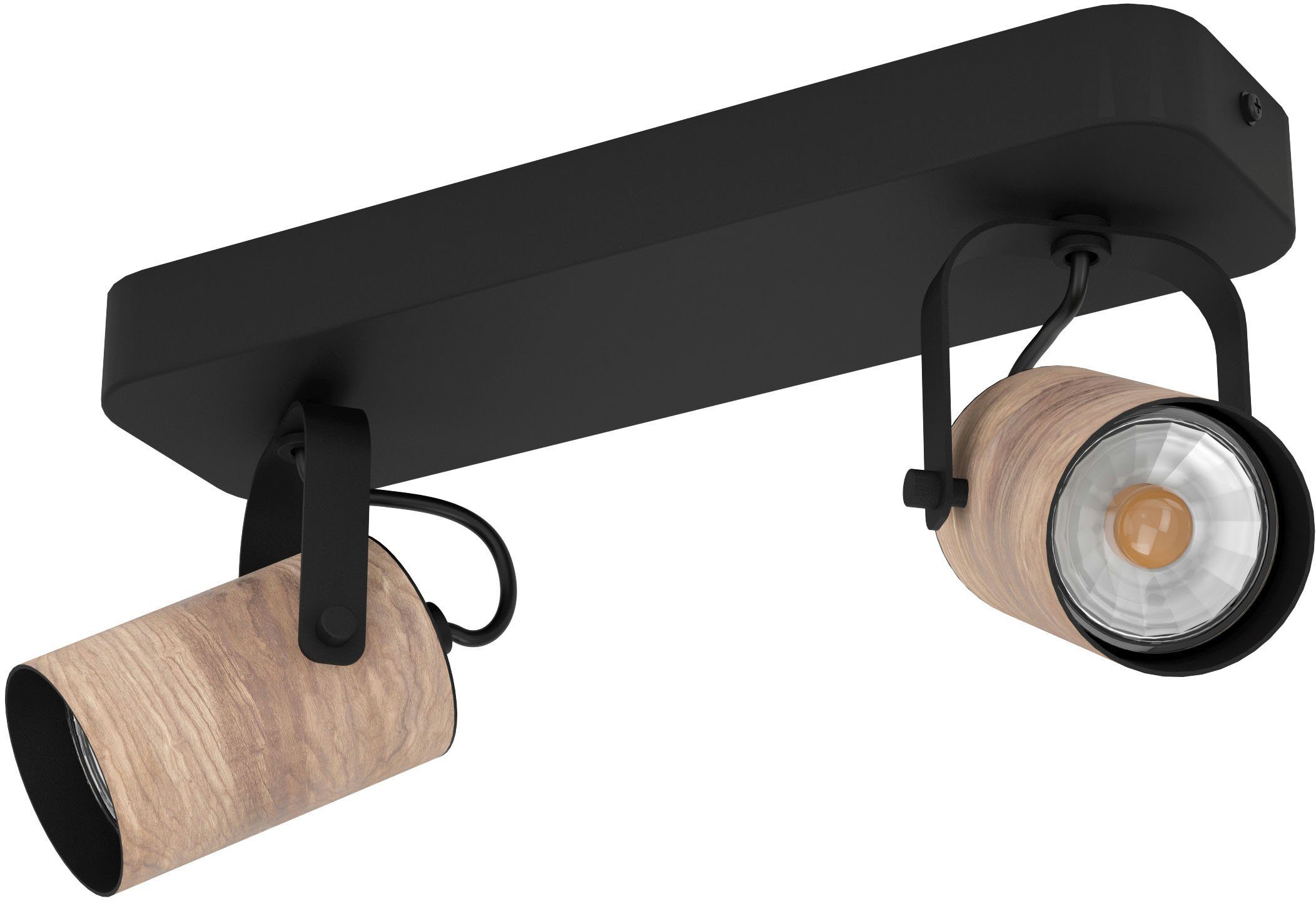 EGLO Deckenspot CAYUCA, Leuchtmittel wechselbar, ohne Leuchtmittel, Deckenspot in schwarz aus Stahl - inkl. GU10 - 3W