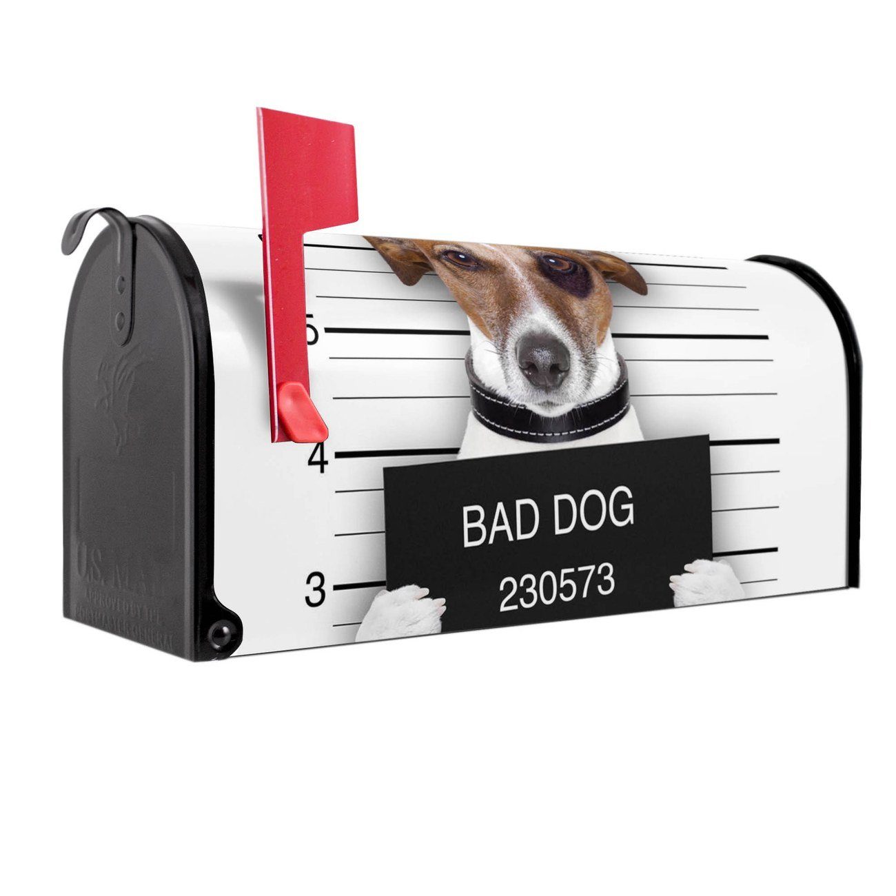 51 banjado Briefkasten cm x 17 Briefkasten, 22 x original schwarz Bad aus Mailbox (Amerikanischer Dog Jack USA), Mississippi Russel Amerikanischer