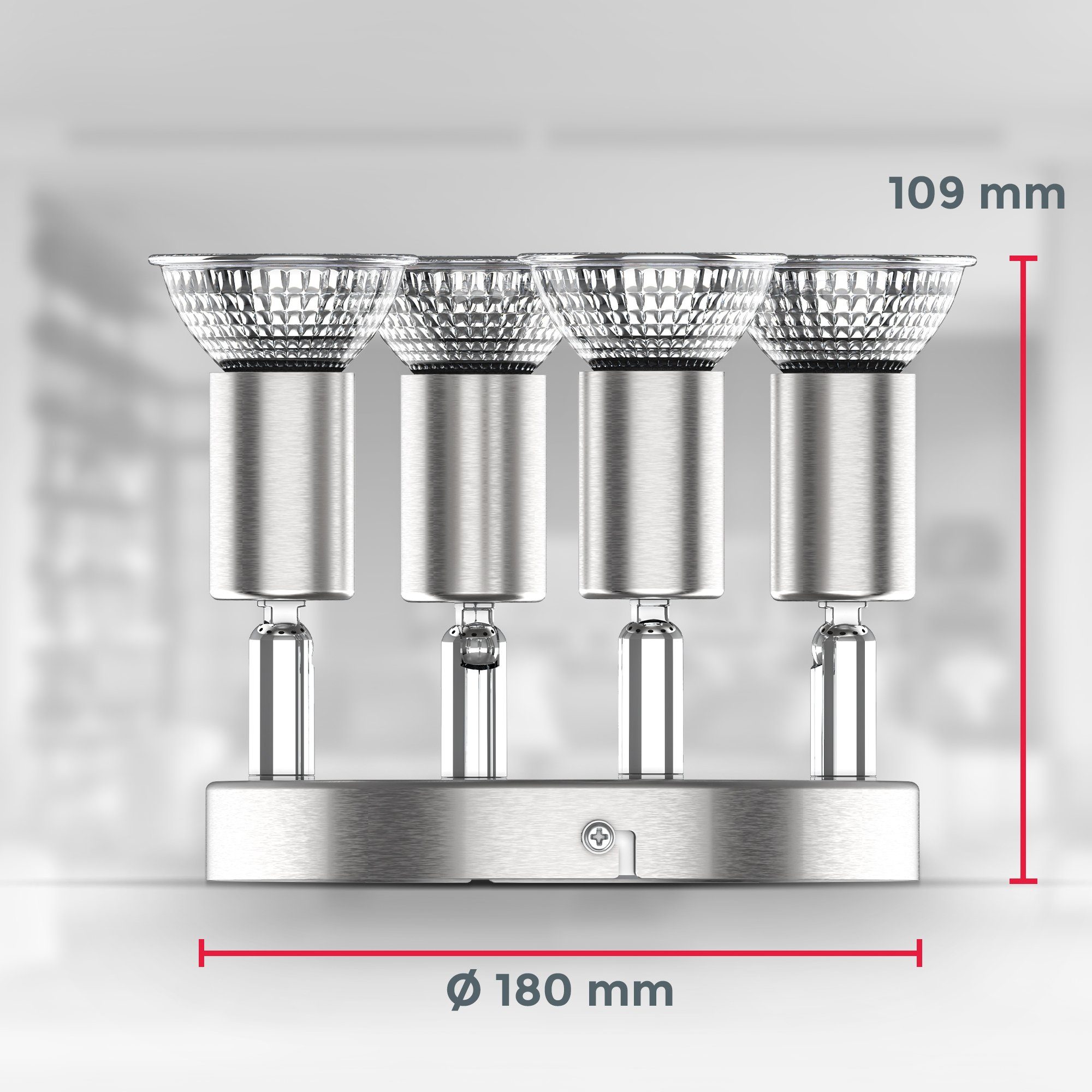 B.K.Licht Deckenspots, LED wechselbar, Warmweiß, rund Deckenleuchte, schwenkbare inkl. Leuchtmittel, warmweiß, LED