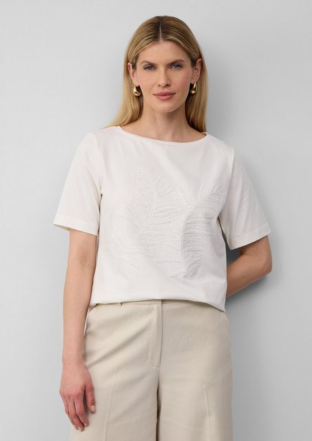 s.Oliver BLACK LABEL Kurzarmshirt T-Shirt im Relaxed Fit mit Pailletten günstig online kaufen