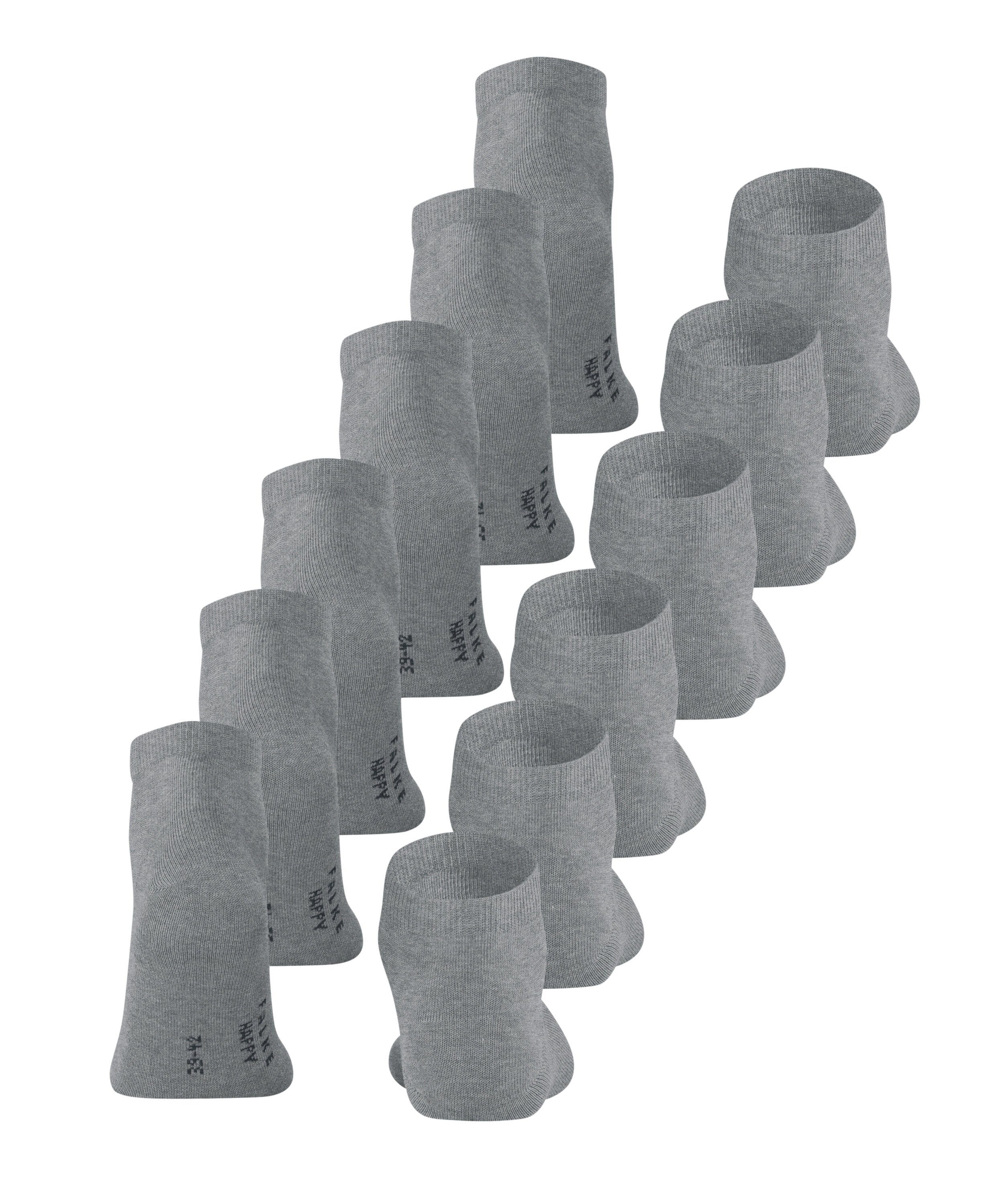 FALKE Sneakersocken Happy 6-Pack Sneakersocken (6-Paar) Set aus 6 Paar Baumwollsneakern