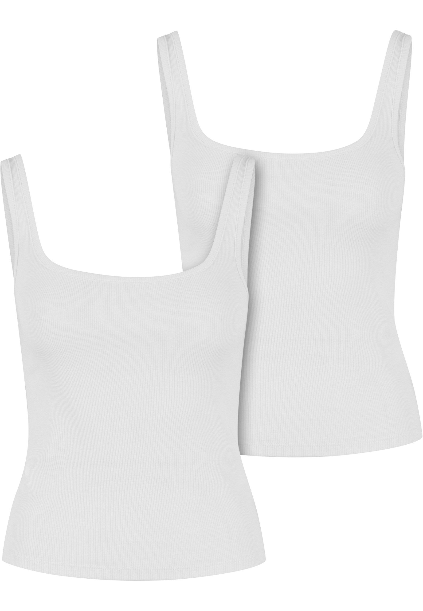 Muskelshirt Urban Classics Ladies Wide Neck Rib Top 2-Pack