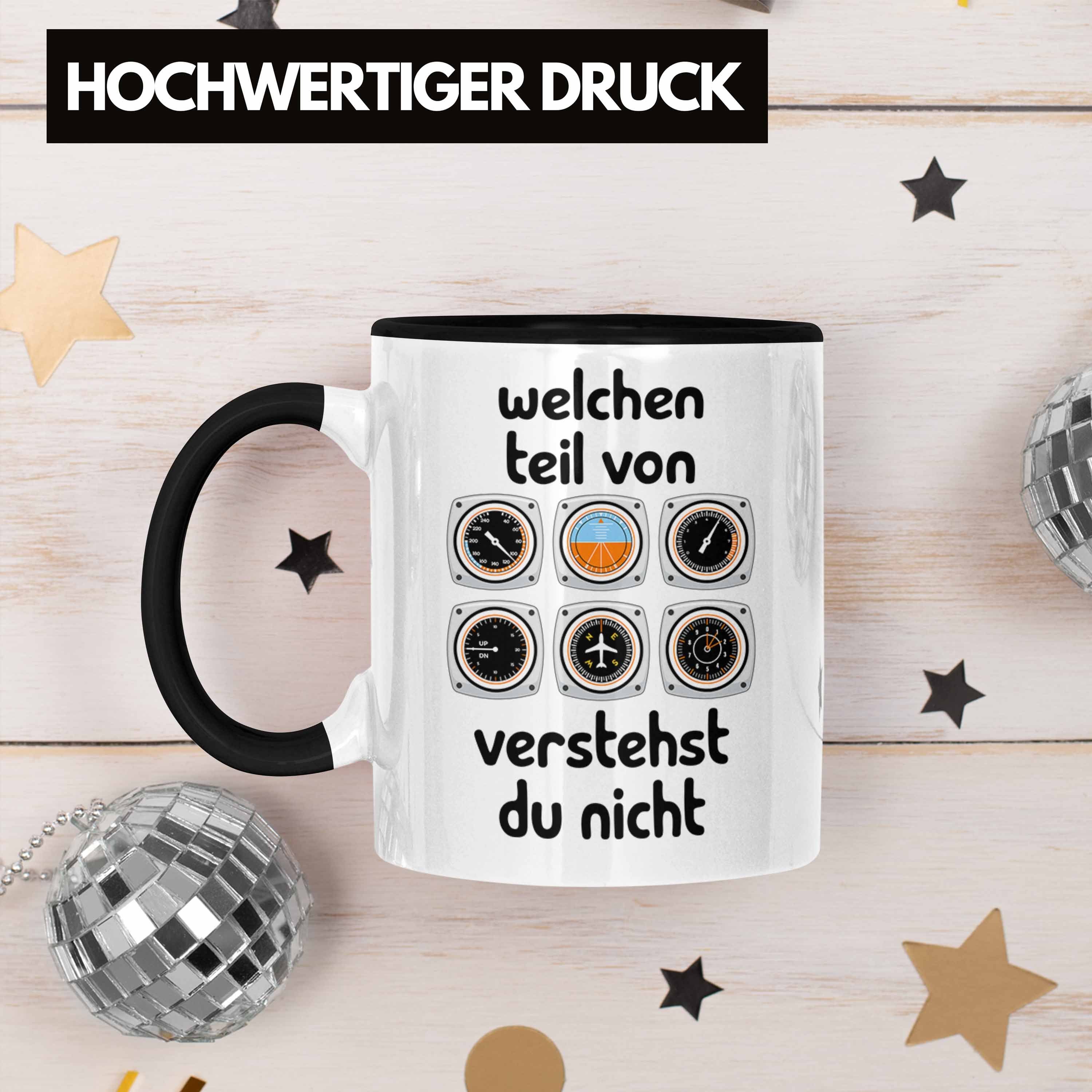 Schwarz Tasse Nic Lustiger Welchen Spruch Von Du Pilot Verstehst Geschenk Teil Trendation Tasse