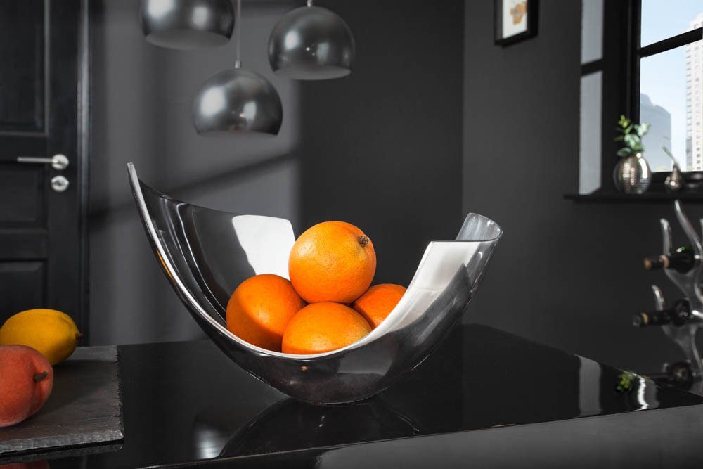 riess-ambiente Dekoschale ABSTRACT 24cm silber, Aluminium günstig online kaufen