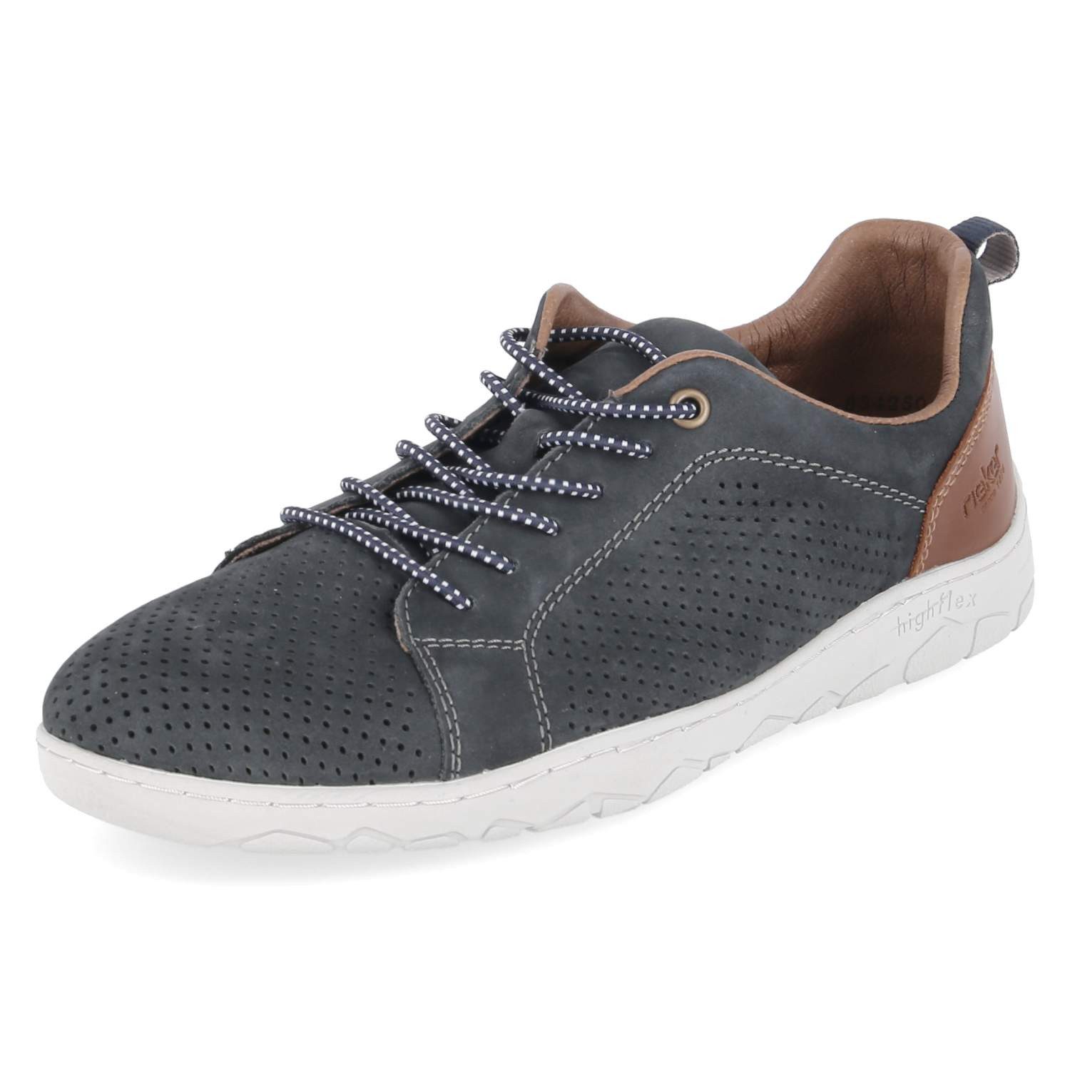 Rieker Rieker 08315-14 Herren Rauleder blue Schnürschuh