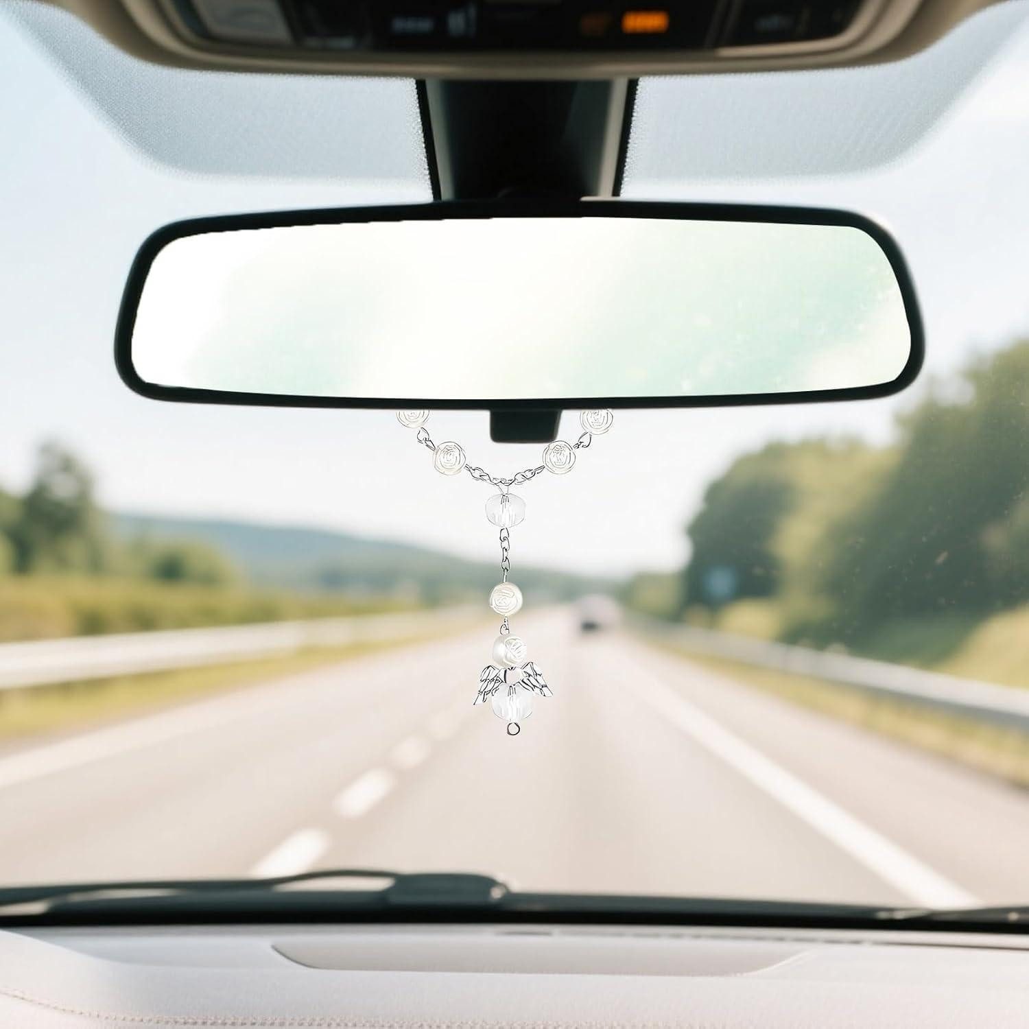 LuxusKollektion Engelfigur Schutzengel Auto Anhänger Rosenkranz Autospiegel Geschenk (1 St) – Bild 5 von 5
