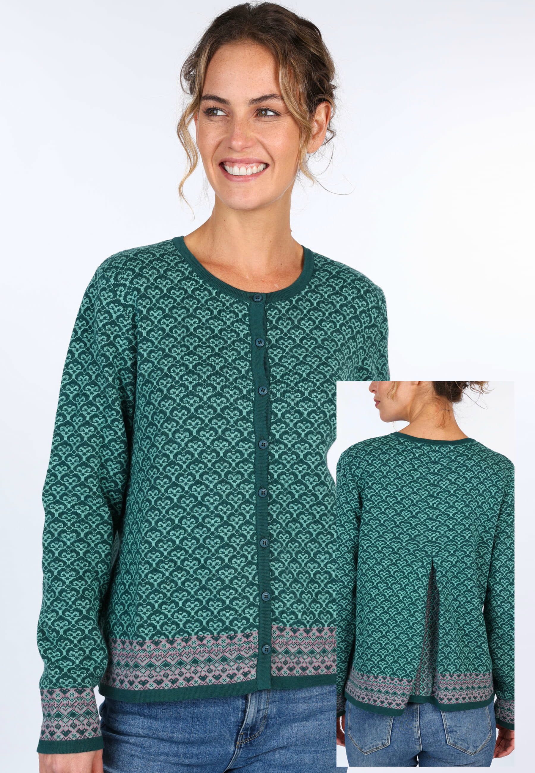 Sorgenfri Sylt Strickjacke Kadir Nordic Kellerfalte am Rücken günstig online kaufen