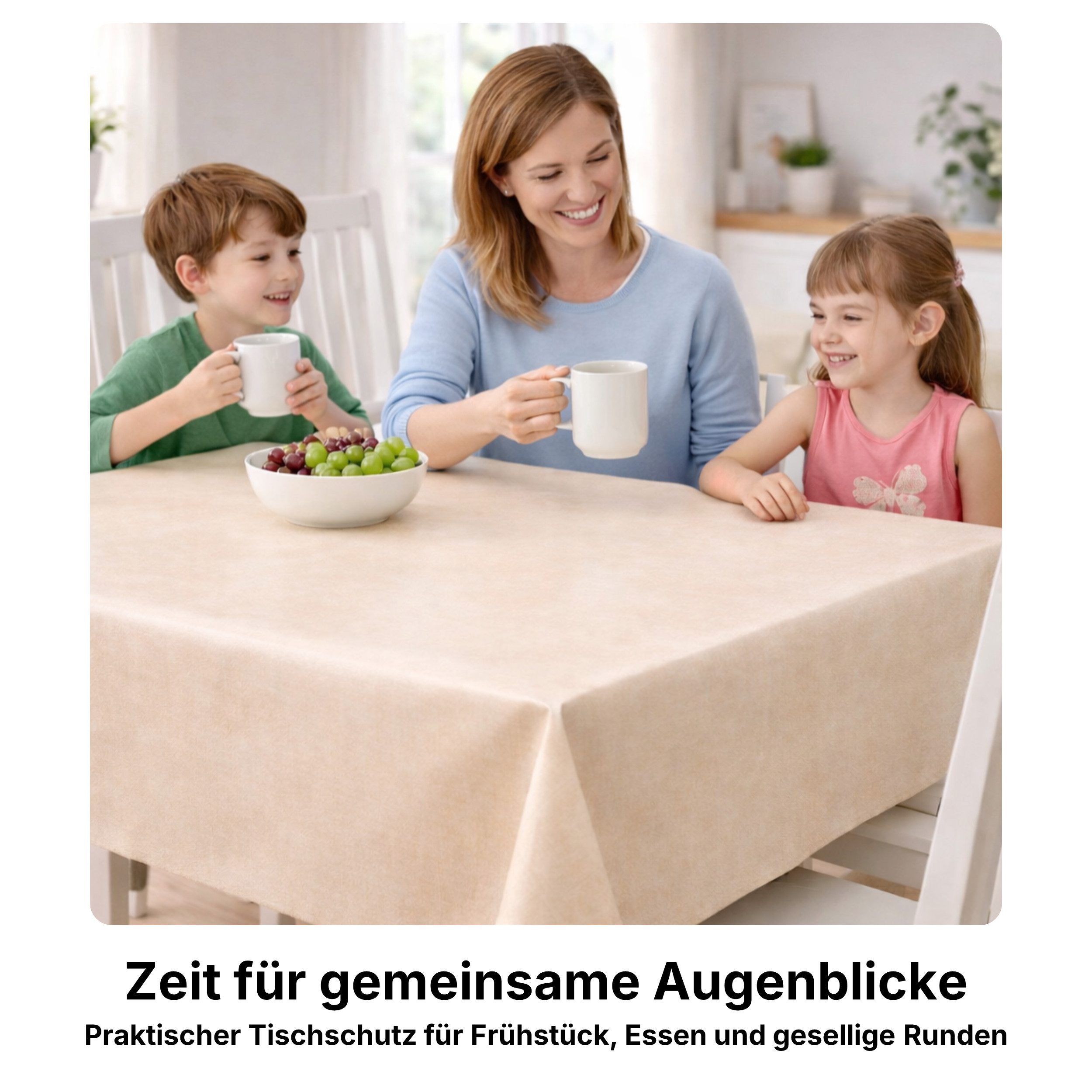Melody Gartentischdecke Wachstuchtischdecke Tischdecke Gartentischdecke Uni creme abwaschbar, fleckenabweisend, wasserabweisend, Glattes Gewebe
