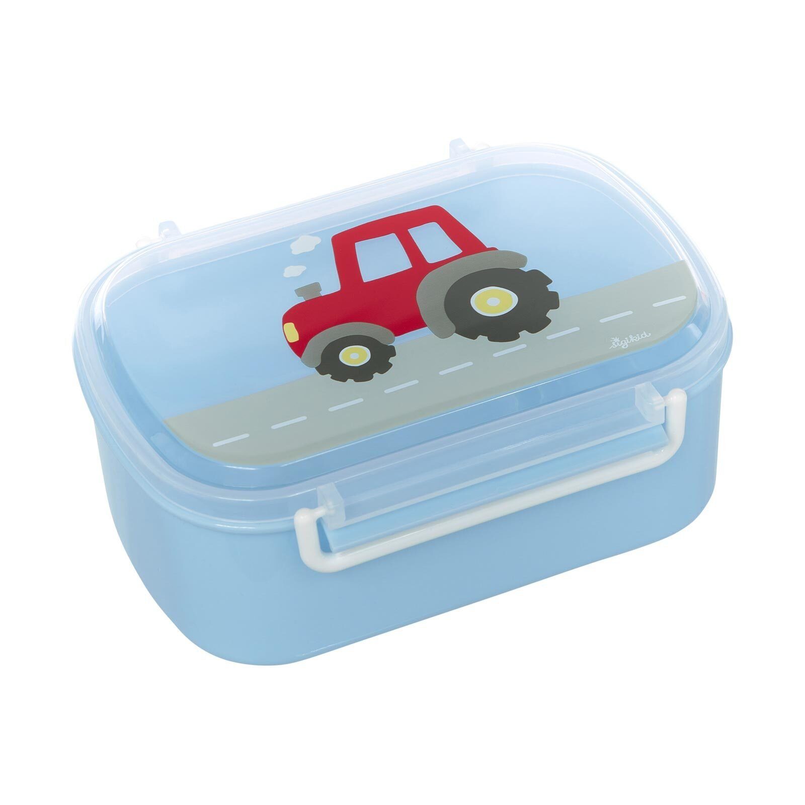 Sigikid Lunchbox Lunchbox 17 x 7 11 Polypropylen, Hand (1-tlg), cm, x der Traktor, Spülmaschinengeeignet, blau spülen Motiv-Deckel mit